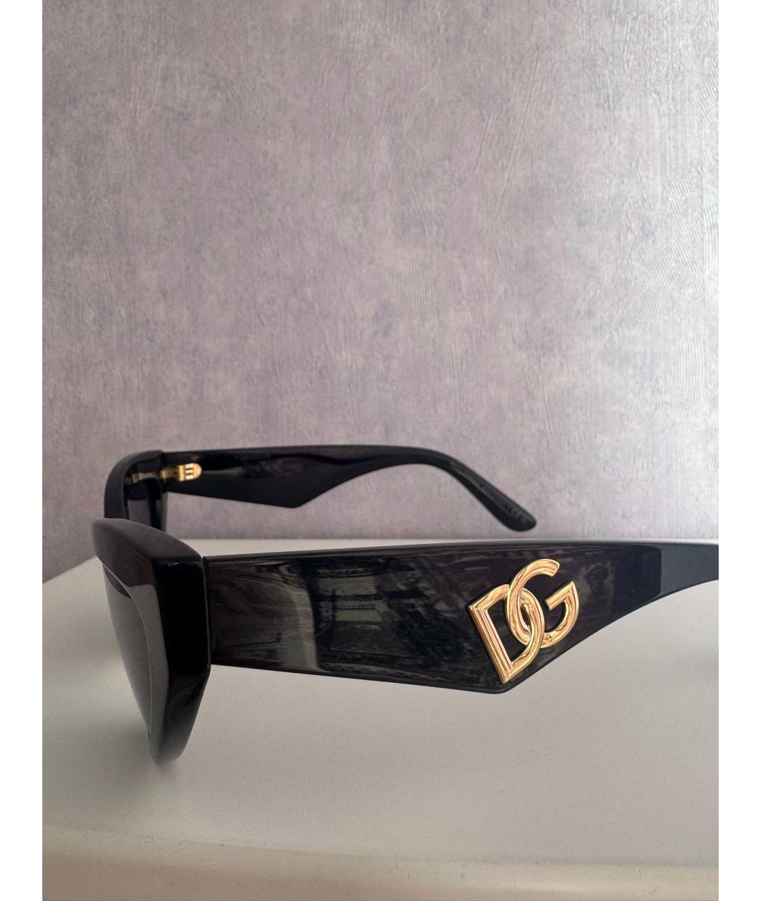 DOLCE&GABBANA Черные пластиковые солнцезащитные очки, фото 5