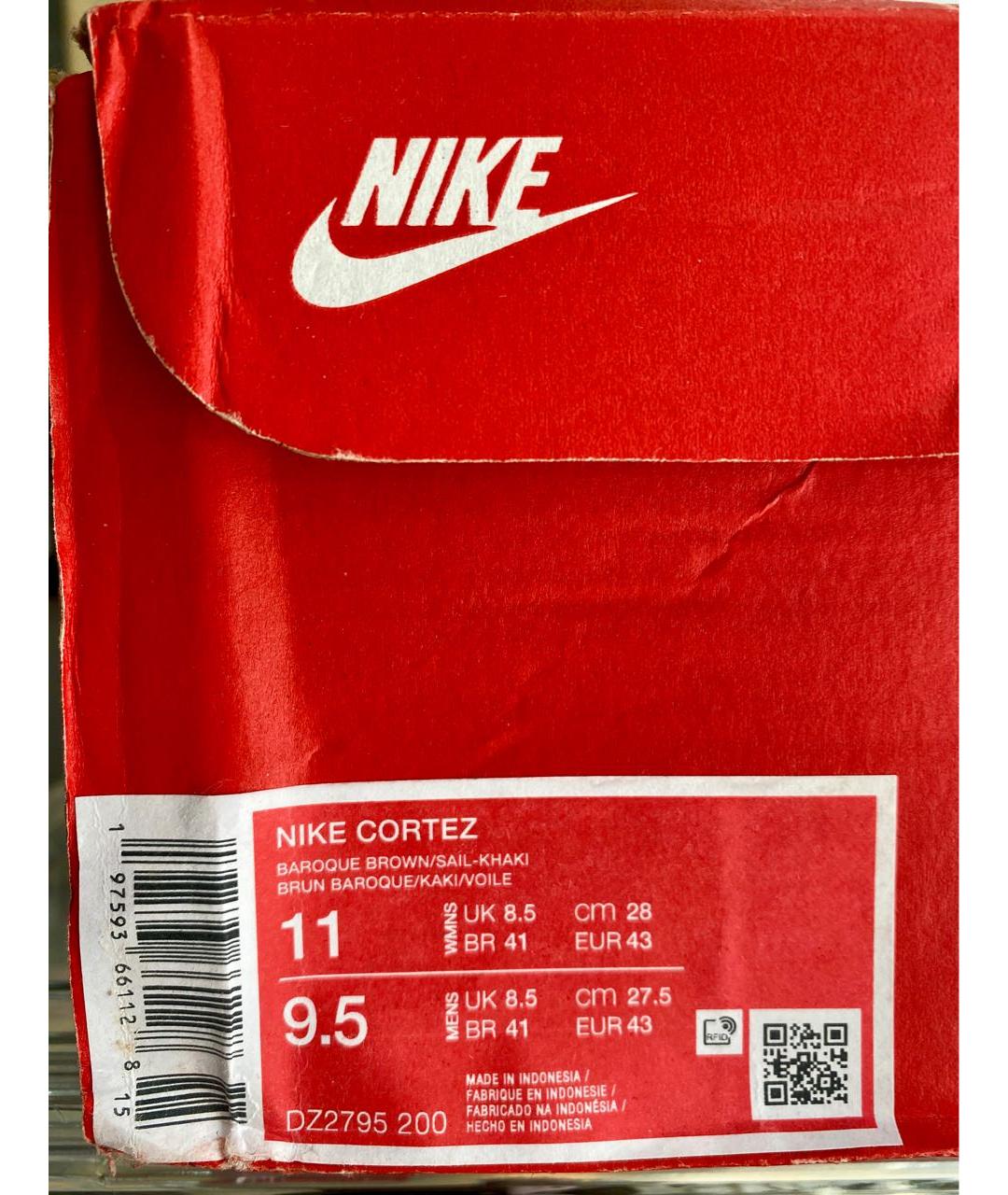 NIKE Коричневые низкие кроссовки / кеды, фото 4