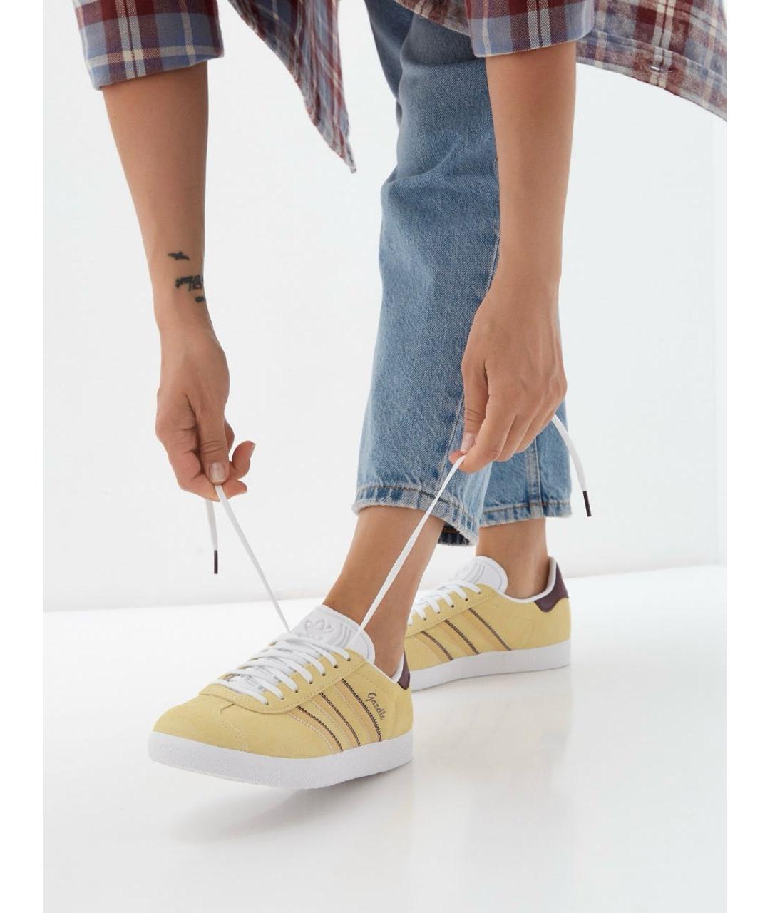 ADIDAS Желтые замшевые кеды, фото 6