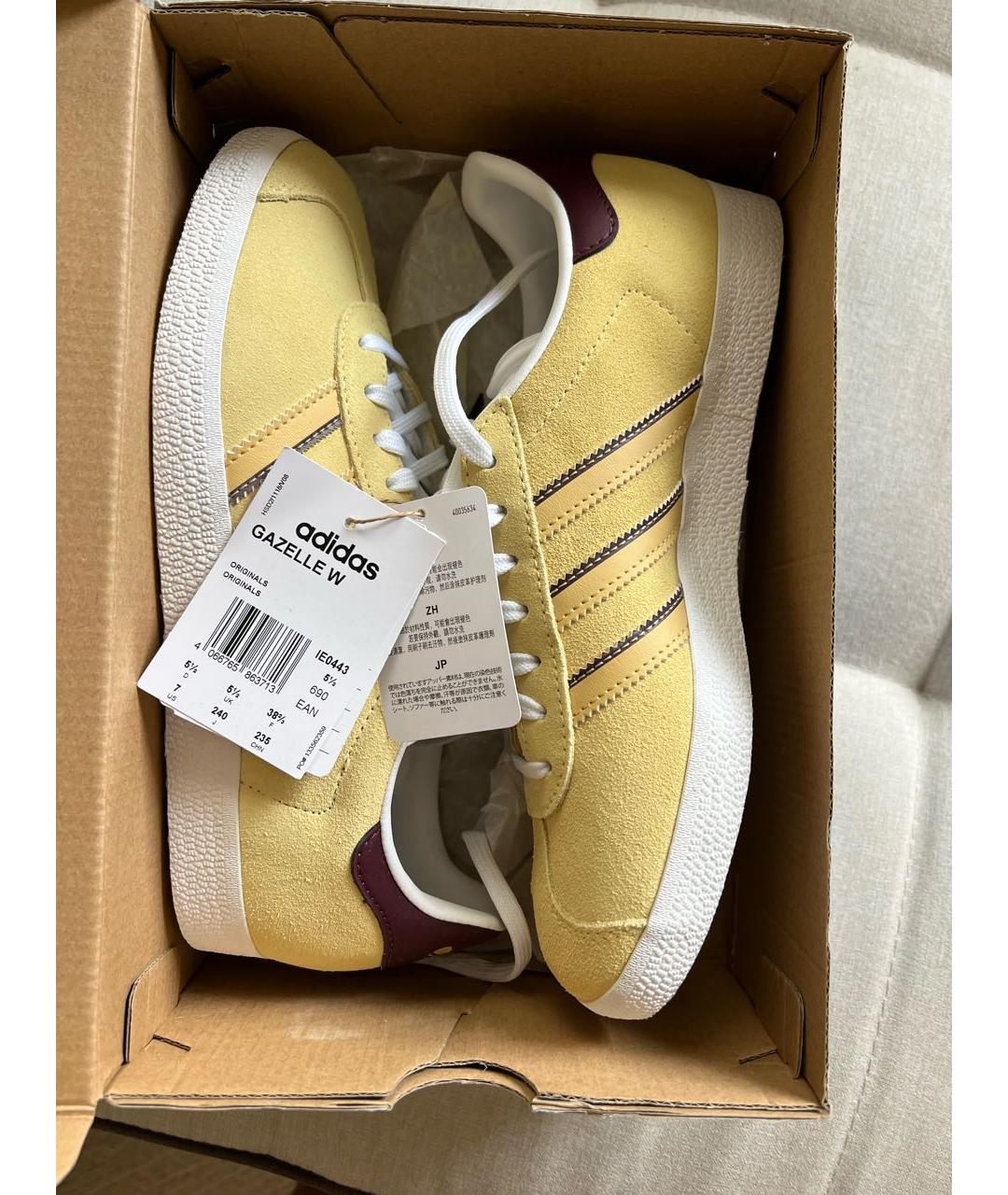 ADIDAS Желтые замшевые кеды, фото 8