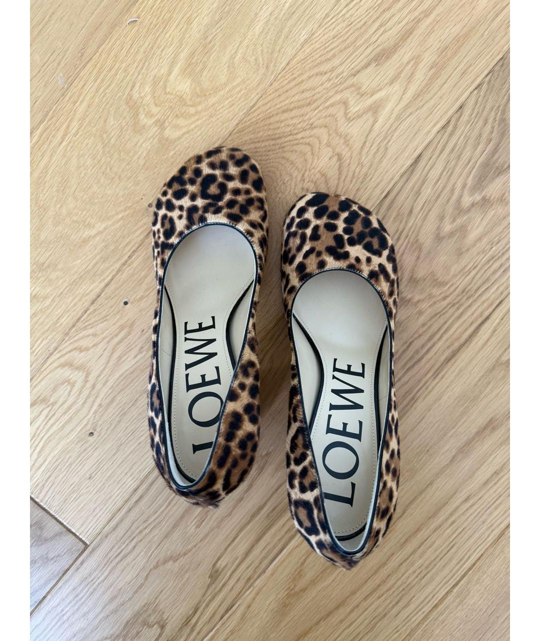 LOEWE Коричневые кожаные туфли, фото 3