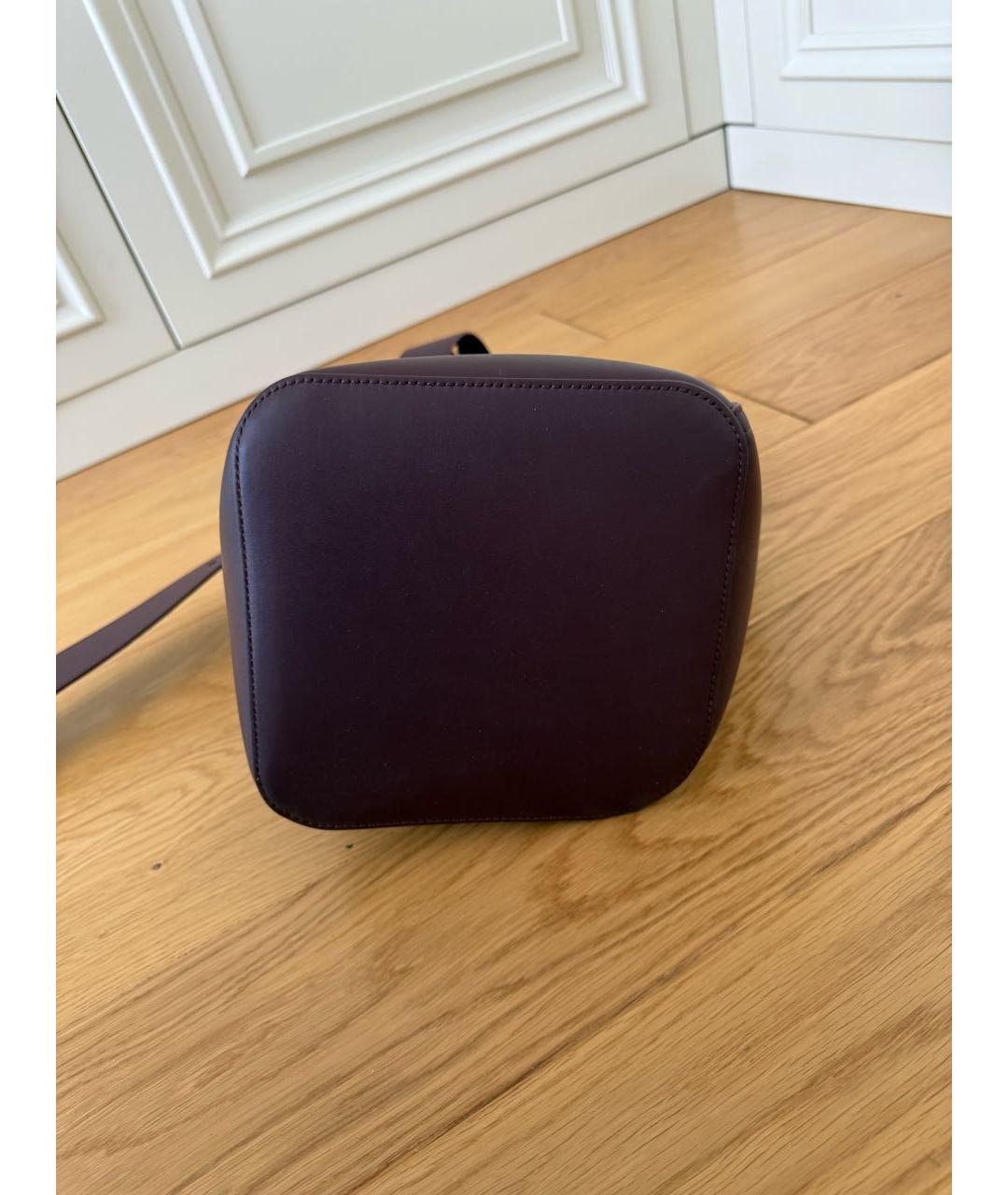 LOEWE Бордовая кожаная сумка через плечо, фото 5