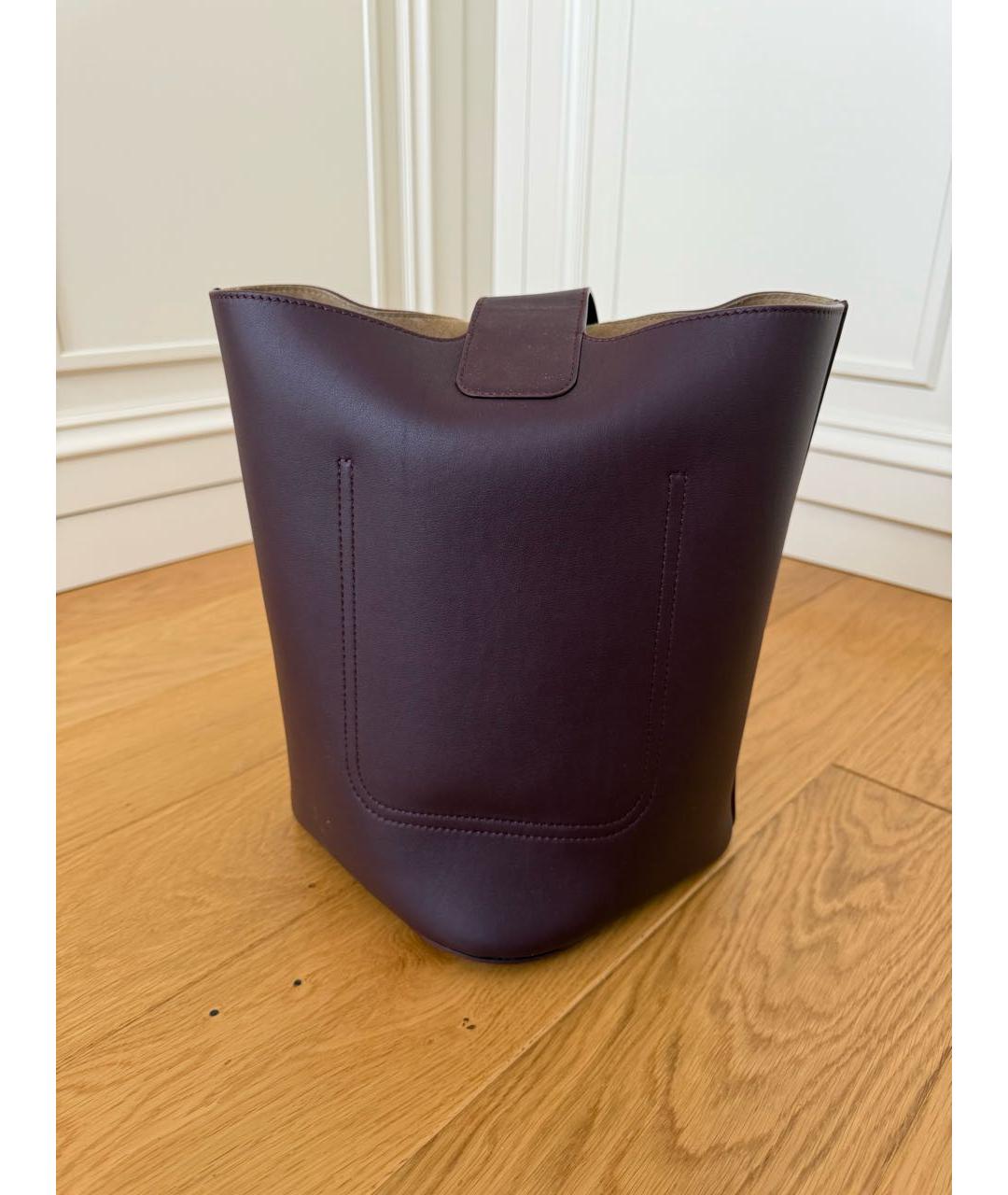 LOEWE Бордовая кожаная сумка через плечо, фото 3