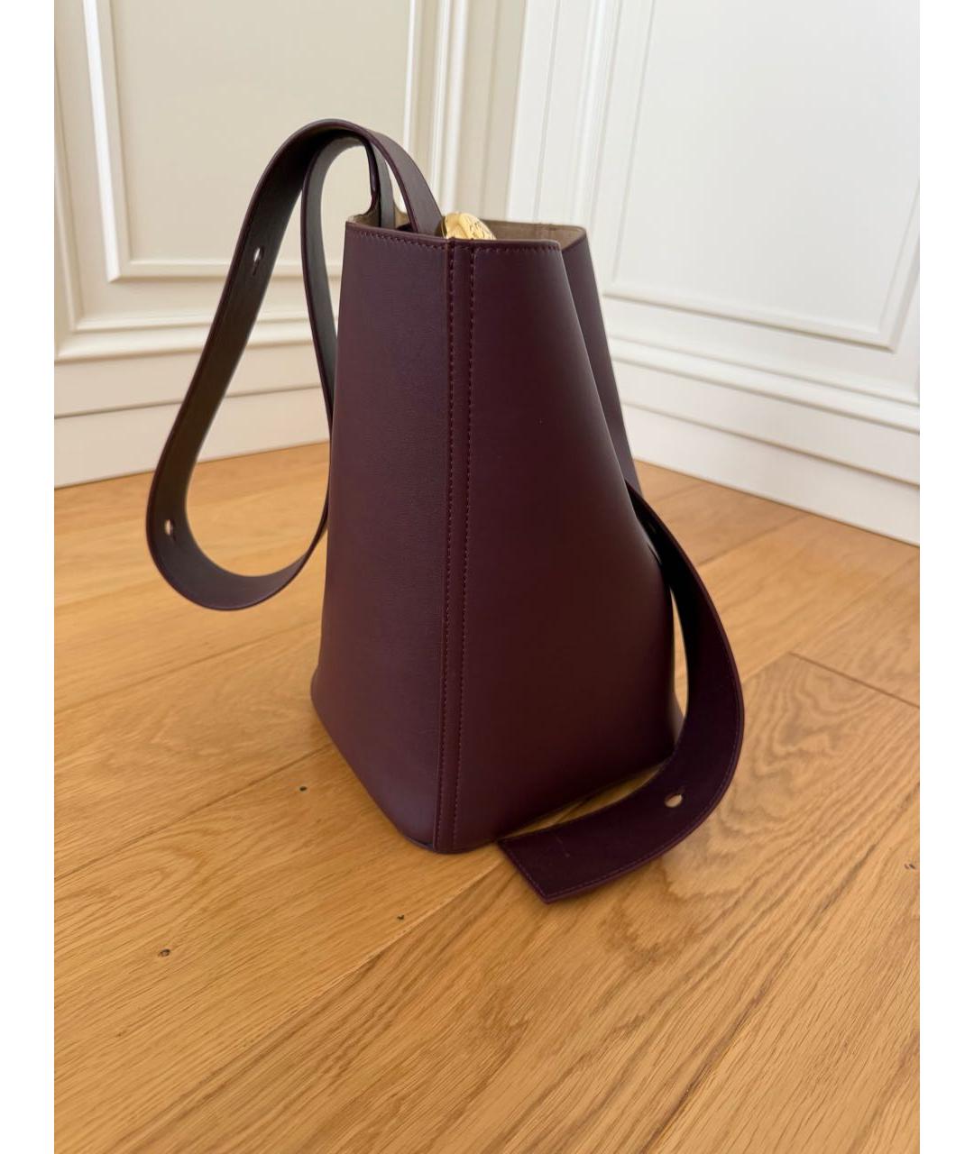 LOEWE Бордовая кожаная сумка через плечо, фото 2