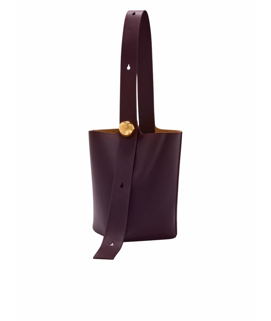 LOEWE Бордовая кожаная сумка через плечо, фото 1