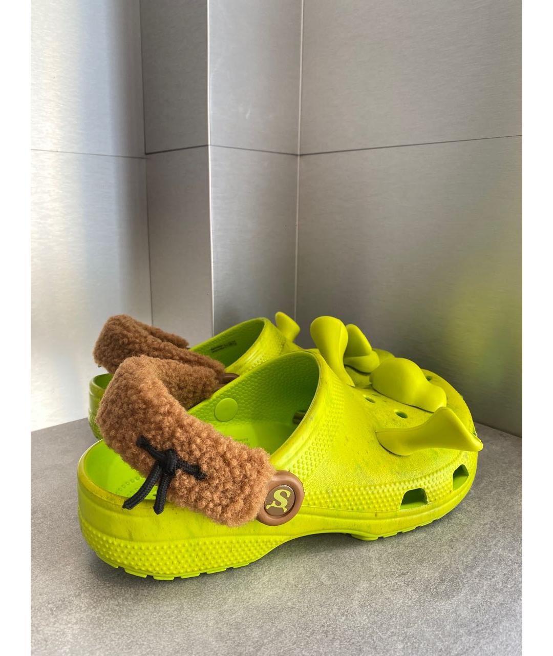 CROCS Салатовые резиновые сабо, фото 4
