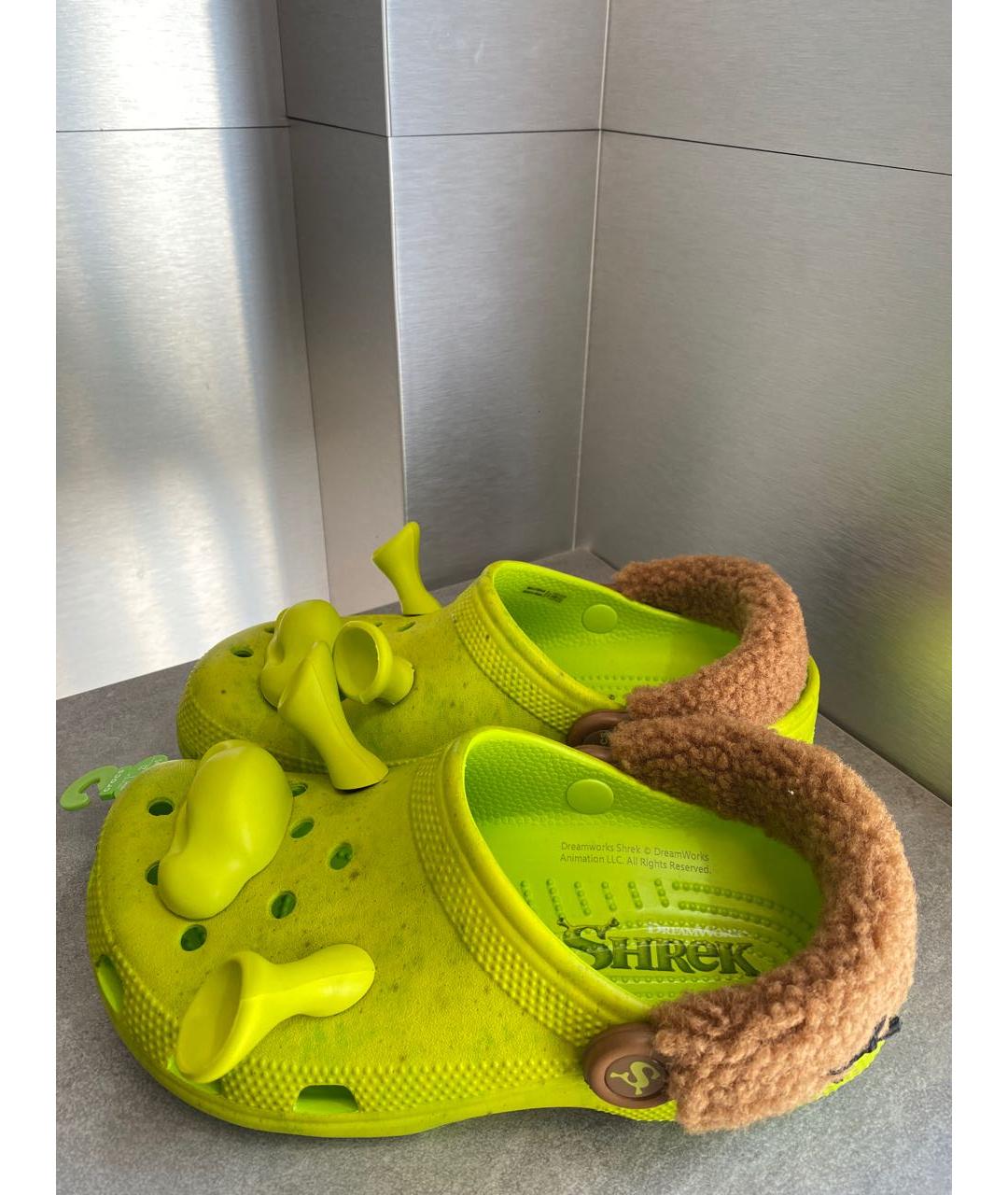 CROCS Салатовые резиновые сабо, фото 3