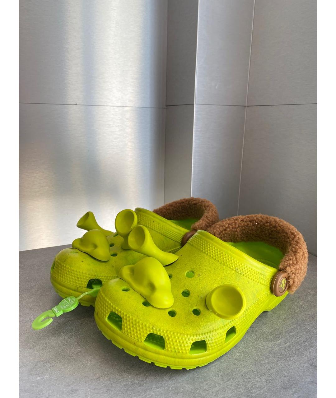CROCS Салатовые резиновые сабо, фото 2
