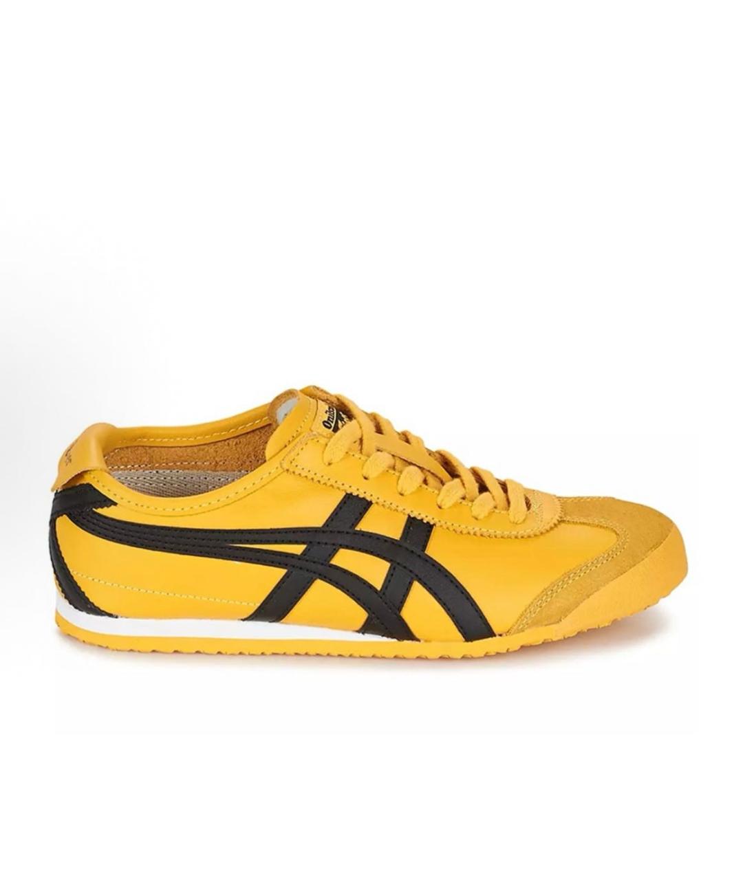 ONITSUKA TIGER Горчичные кожаные низкие кроссовки / кеды, фото 6