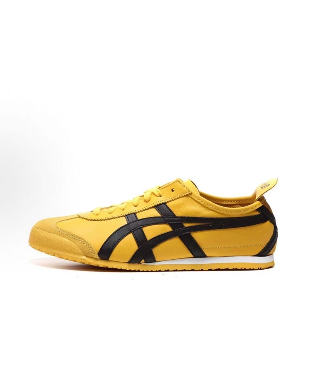 ONITSUKA TIGER Горчичные кожаные кроссовки, фото 2
