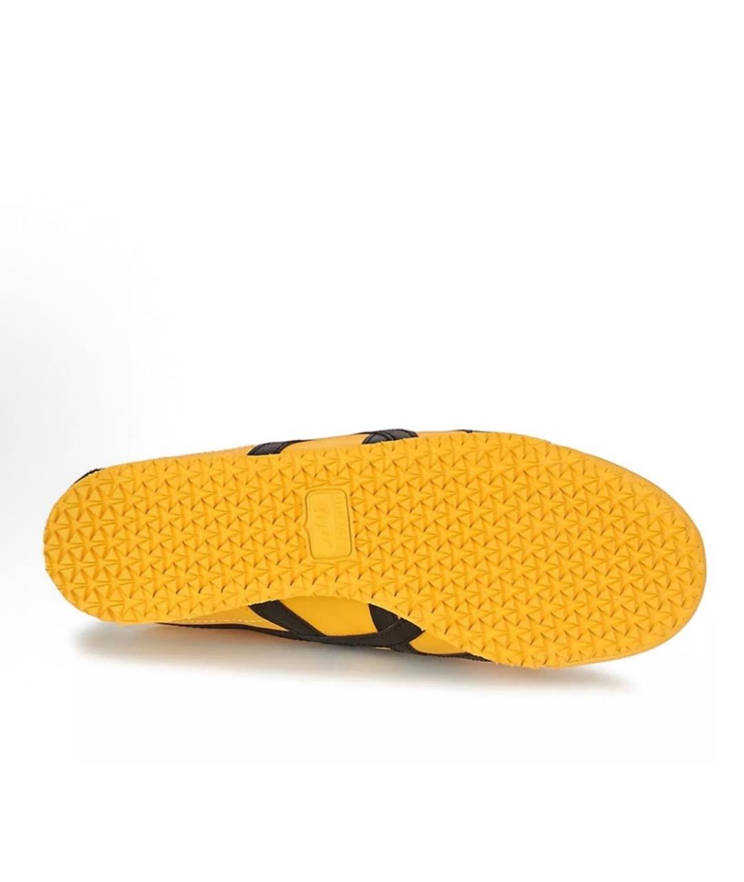 ONITSUKA TIGER Горчичные кожаные кроссовки, фото 5