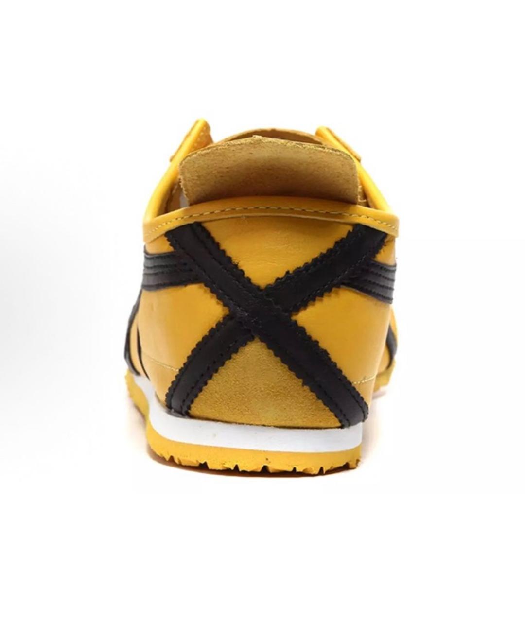 ONITSUKA TIGER Горчичные кожаные кроссовки, фото 4