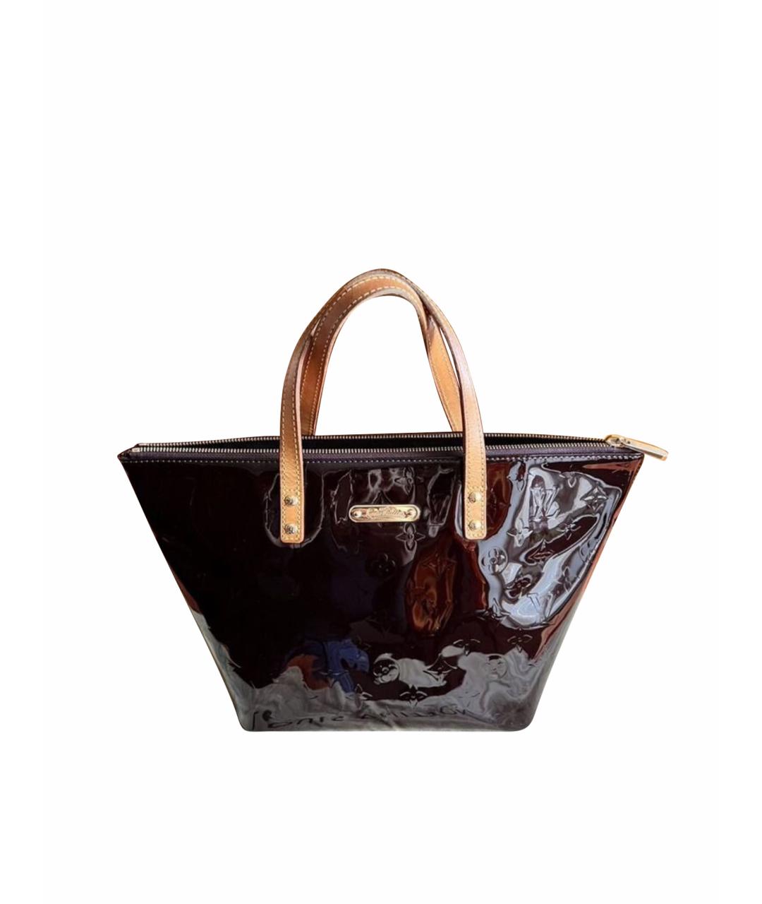 LOUIS VUITTON Бордовая кожаная сумка с короткими ручками, фото 1