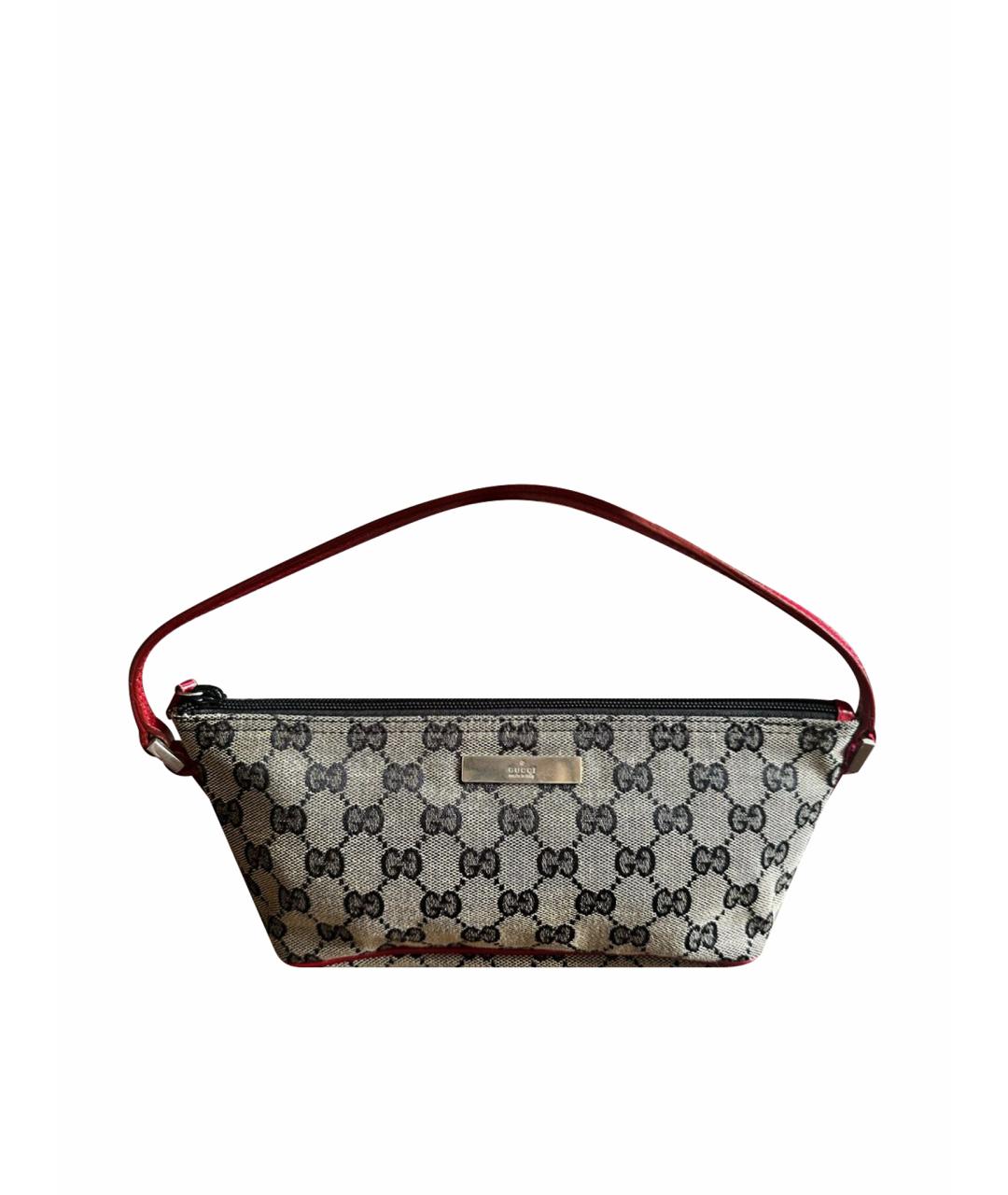 GUCCI Бежевая тканевая сумка с короткими ручками, фото 1