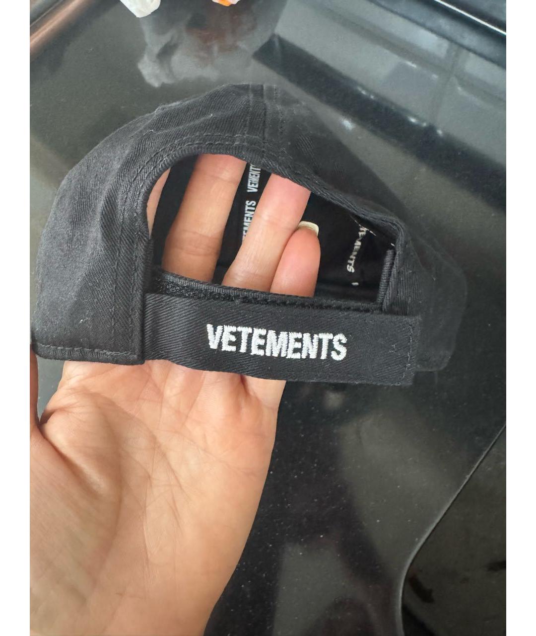VETEMENTS Черная кепка, фото 4