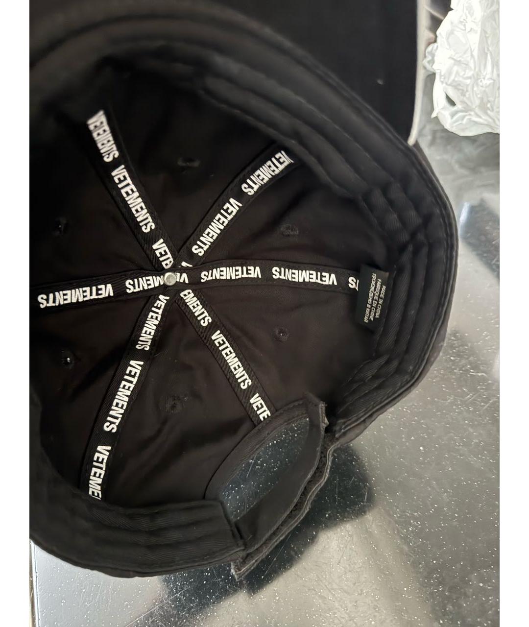 VETEMENTS Черная кепка, фото 3