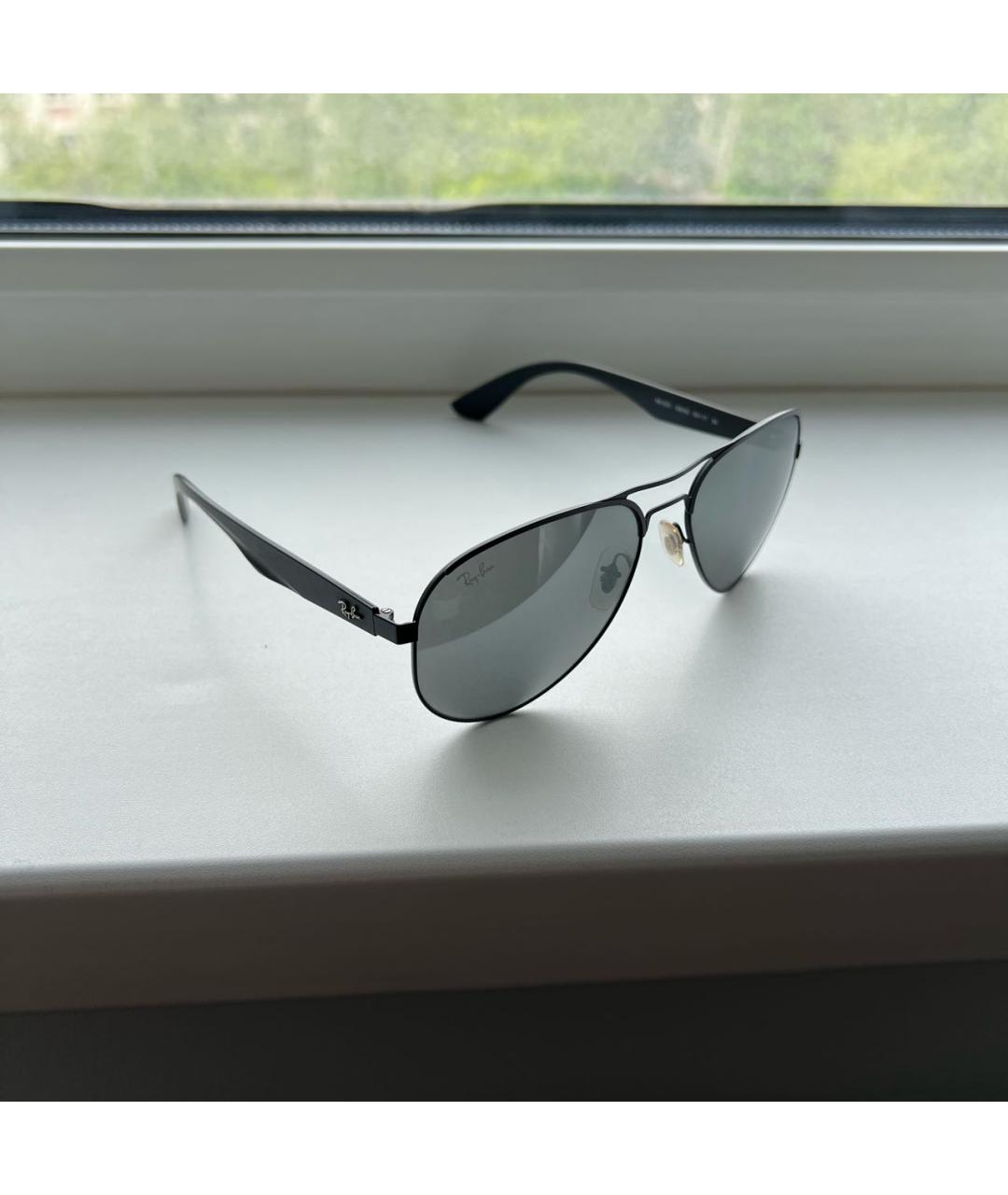 RAY BAN Черные пластиковые солнцезащитные очки, фото 2