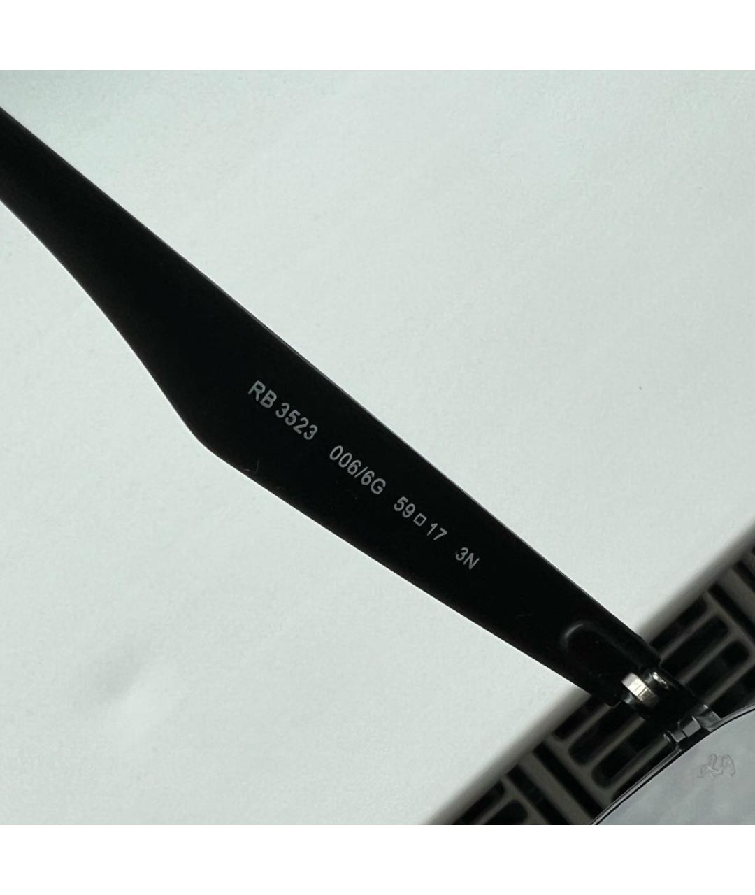 RAY BAN Черные пластиковые солнцезащитные очки, фото 5