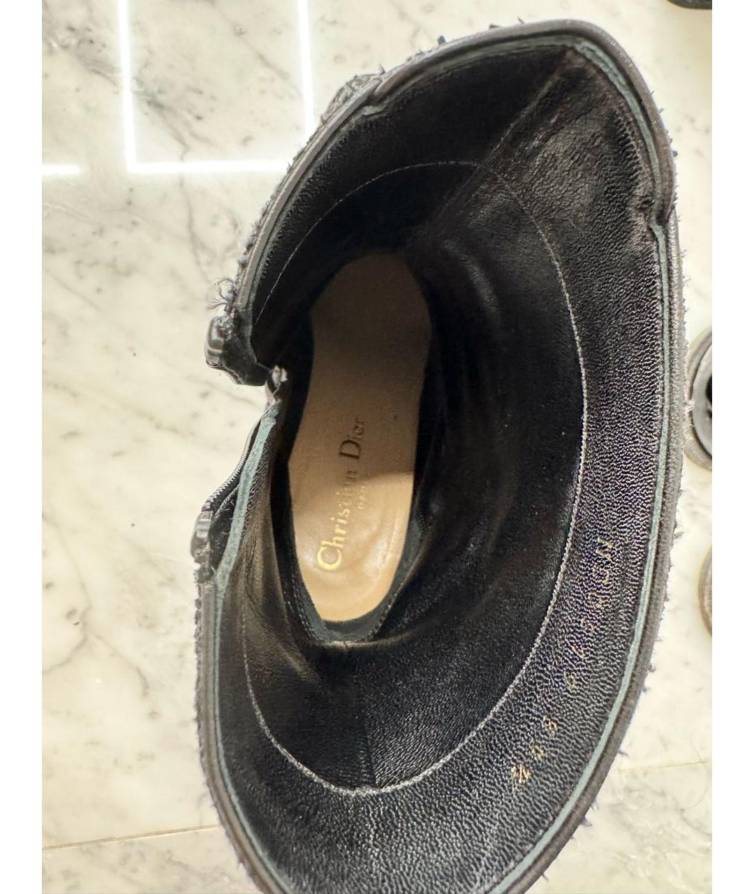 CHRISTIAN DIOR Черные полусапоги, фото 4