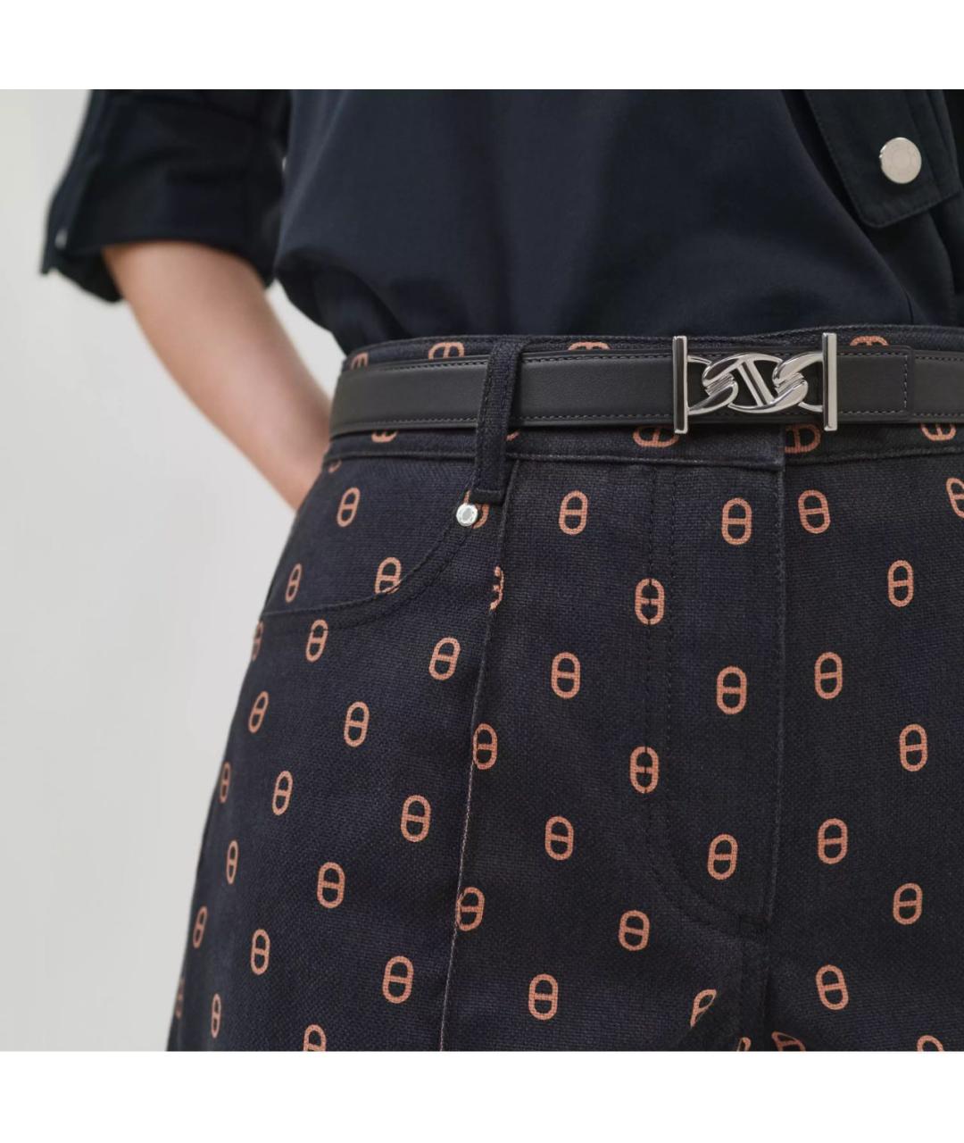 HERMES Черные хлопковые шорты, фото 4