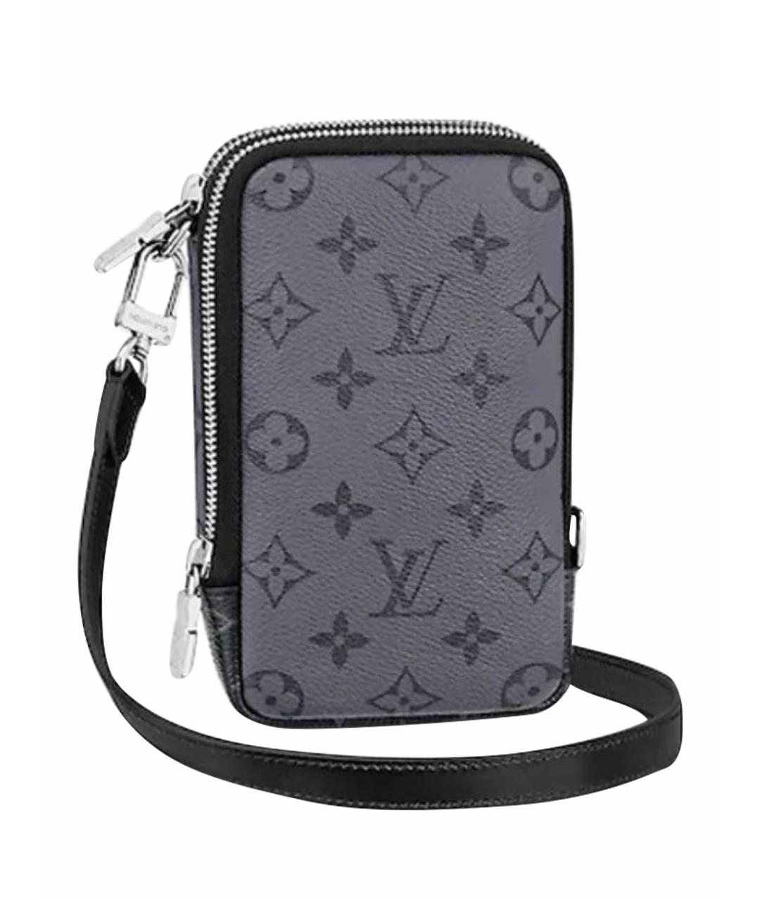 LOUIS VUITTON Серая кожаная сумка на плечо, фото 1