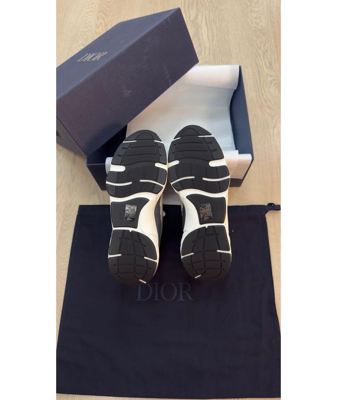 CHRISTIAN DIOR Серые текстильные низкие кроссовки / кеды, фото 6
