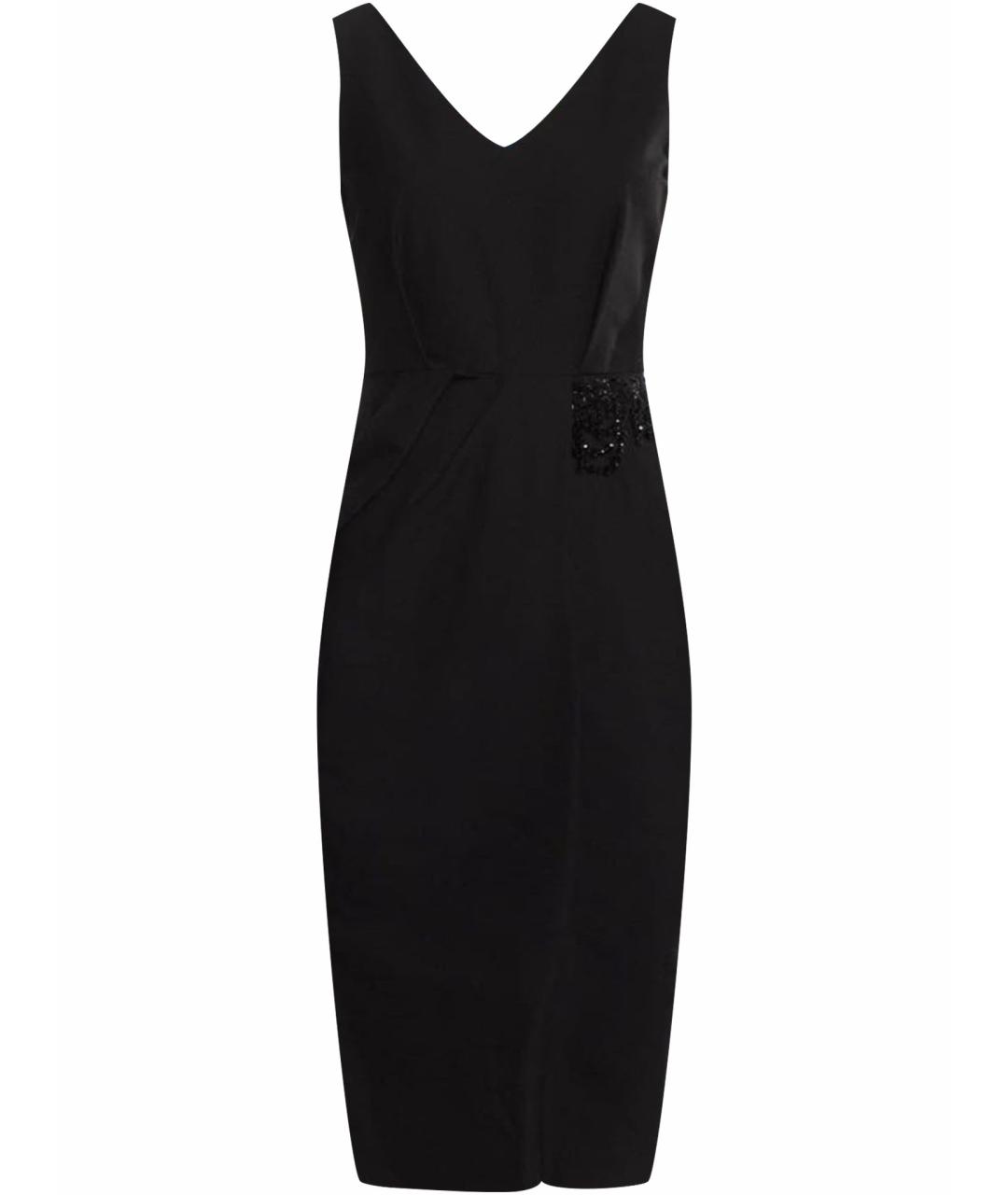 DRIES VAN NOTEN Черное хлопковое коктейльное платье, фото 1