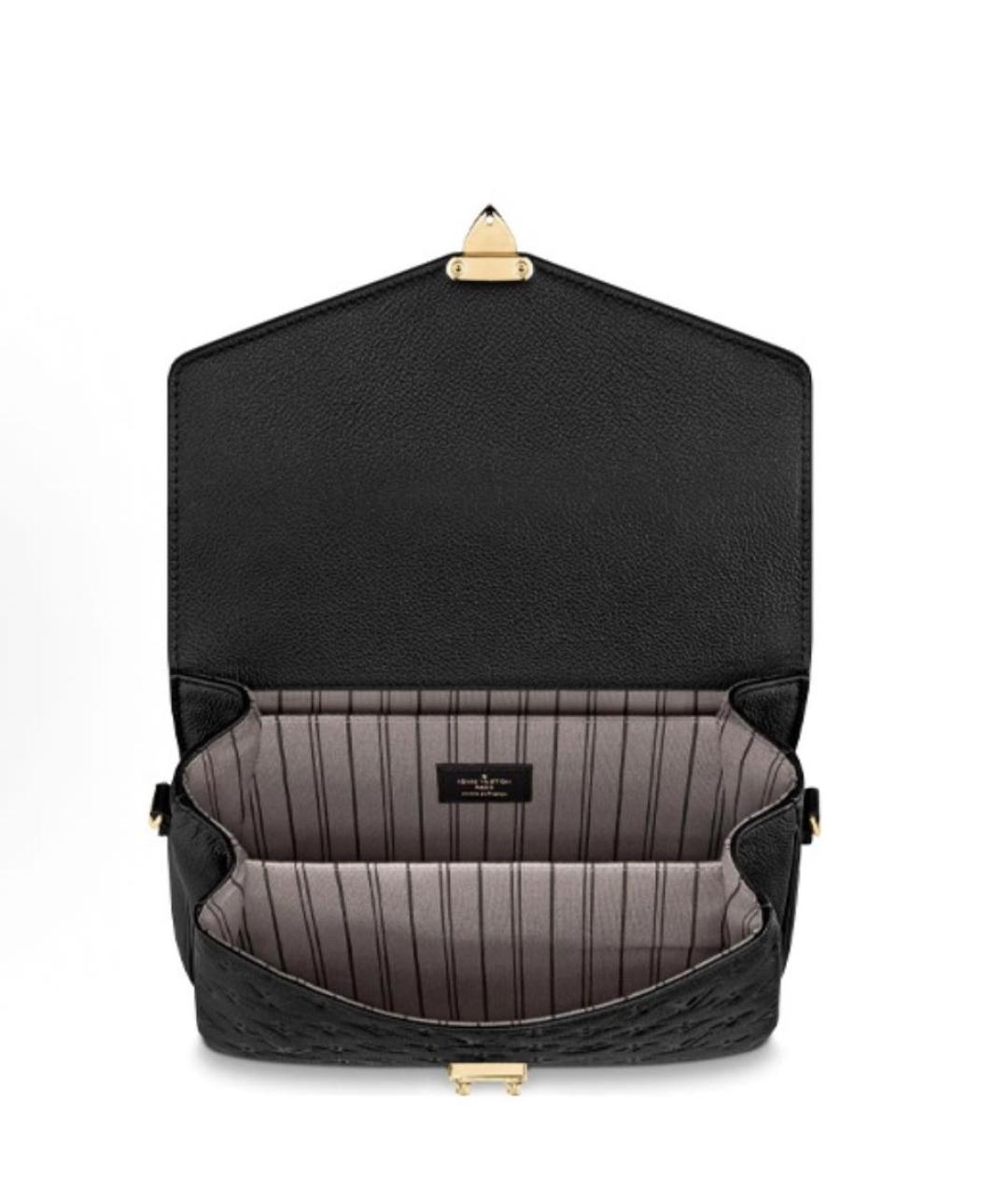 LOUIS VUITTON Черная кожаная сумка с короткими ручками, фото 4
