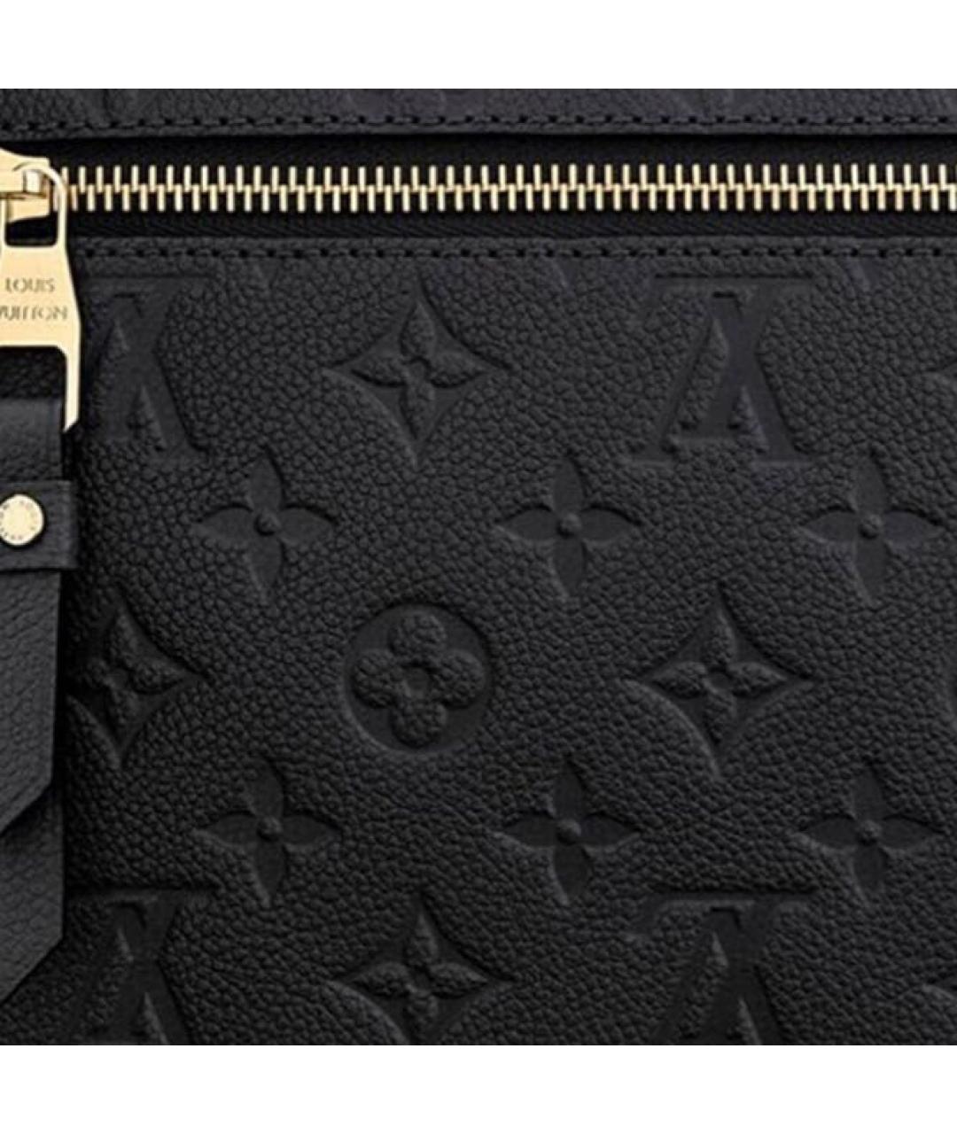 LOUIS VUITTON Черная кожаная сумка с короткими ручками, фото 5
