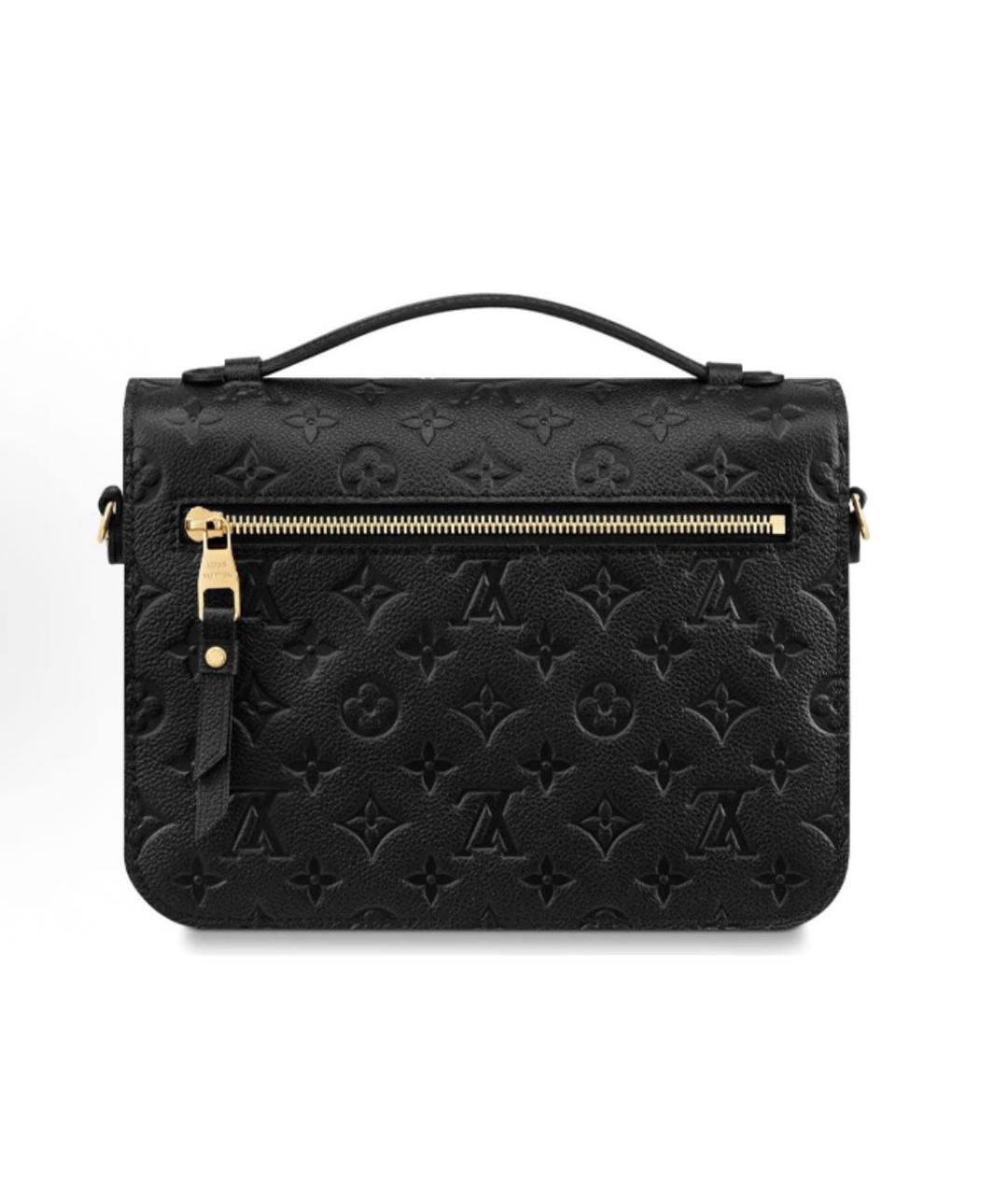 LOUIS VUITTON Черная кожаная сумка с короткими ручками, фото 3