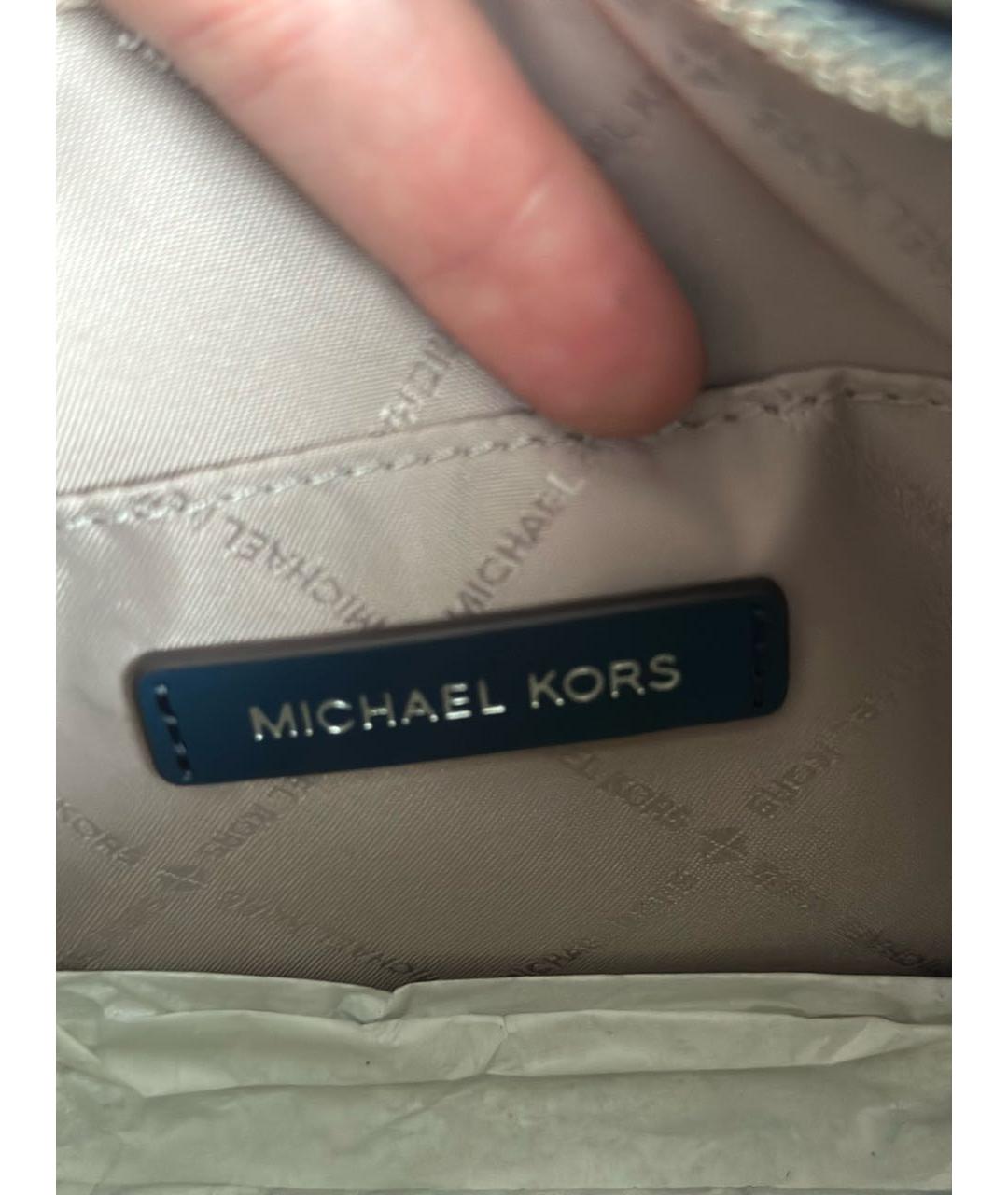 MICHAEL KORS Темно-синяя кожаная сумка через плечо, фото 5