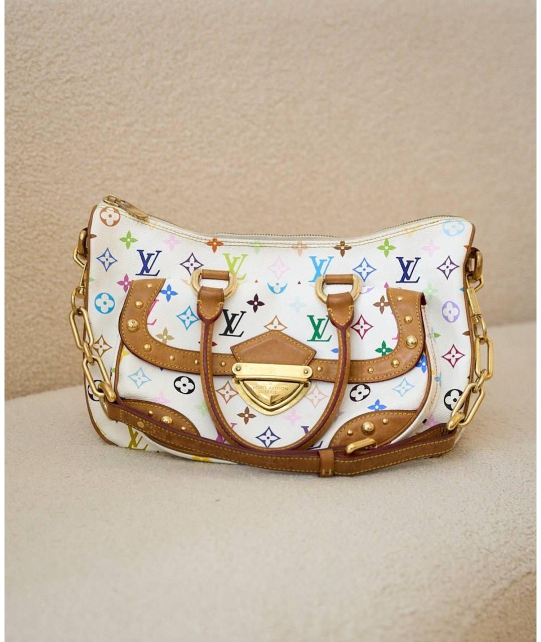 LOUIS VUITTON Белая кожаная сумка тоут, фото 2