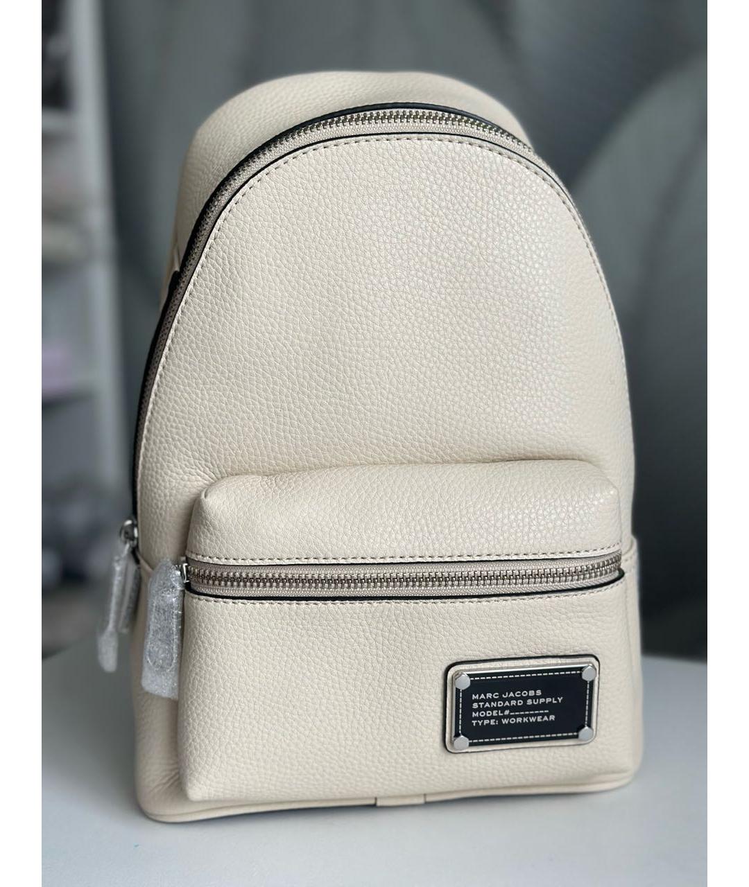 MARC JACOBS Бежевый кожаный рюкзак, фото 9