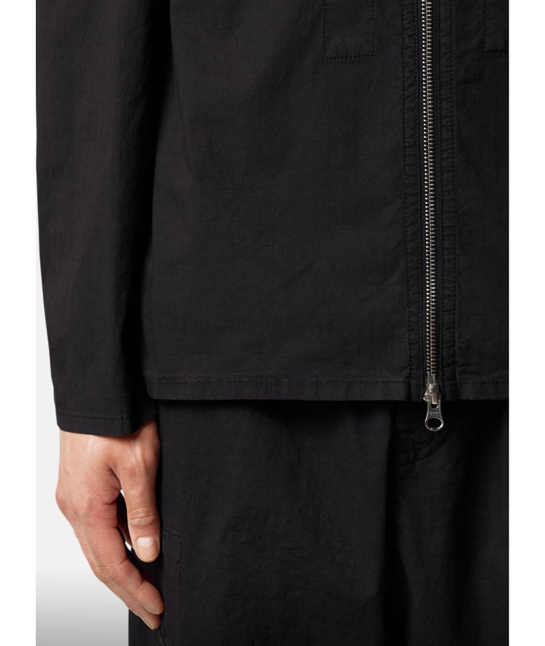 STONE ISLAND Черная хлопковая куртка, фото 4