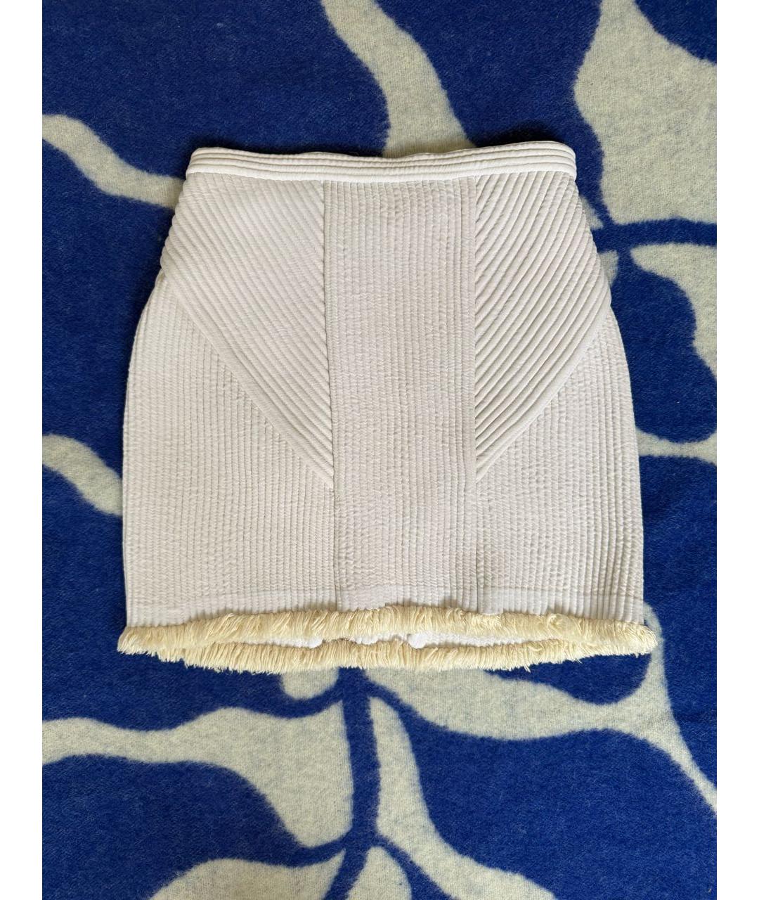 3.1 PHILLIP LIM Белая хлопковая юбка мини, фото 8