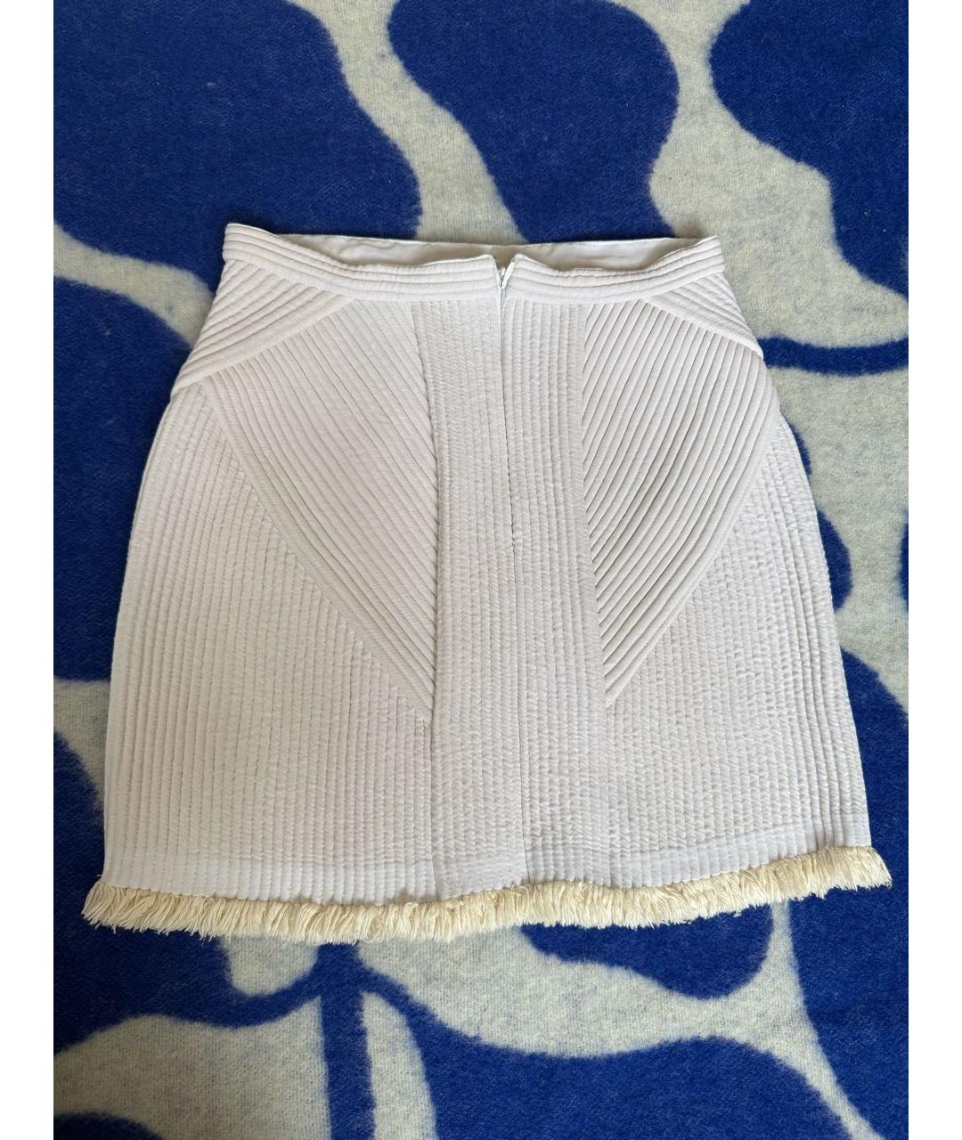 3.1 PHILLIP LIM Белая хлопковая юбка мини, фото 2