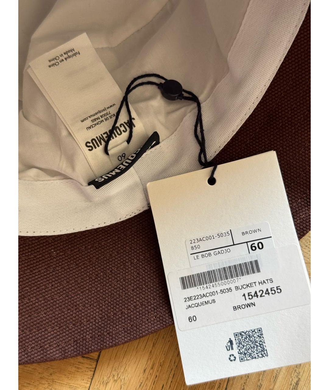 SAINT LAURENT Коричневая хлопковая панама, фото 6