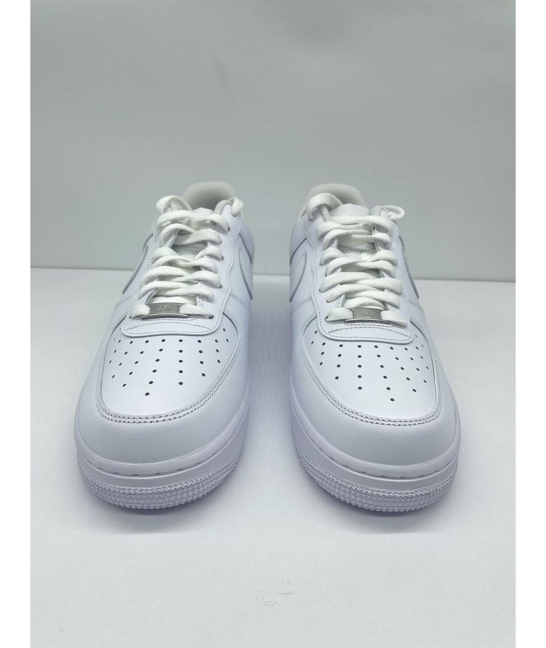 NIKE Белые кожаные низкие кроссовки / кеды, фото 2