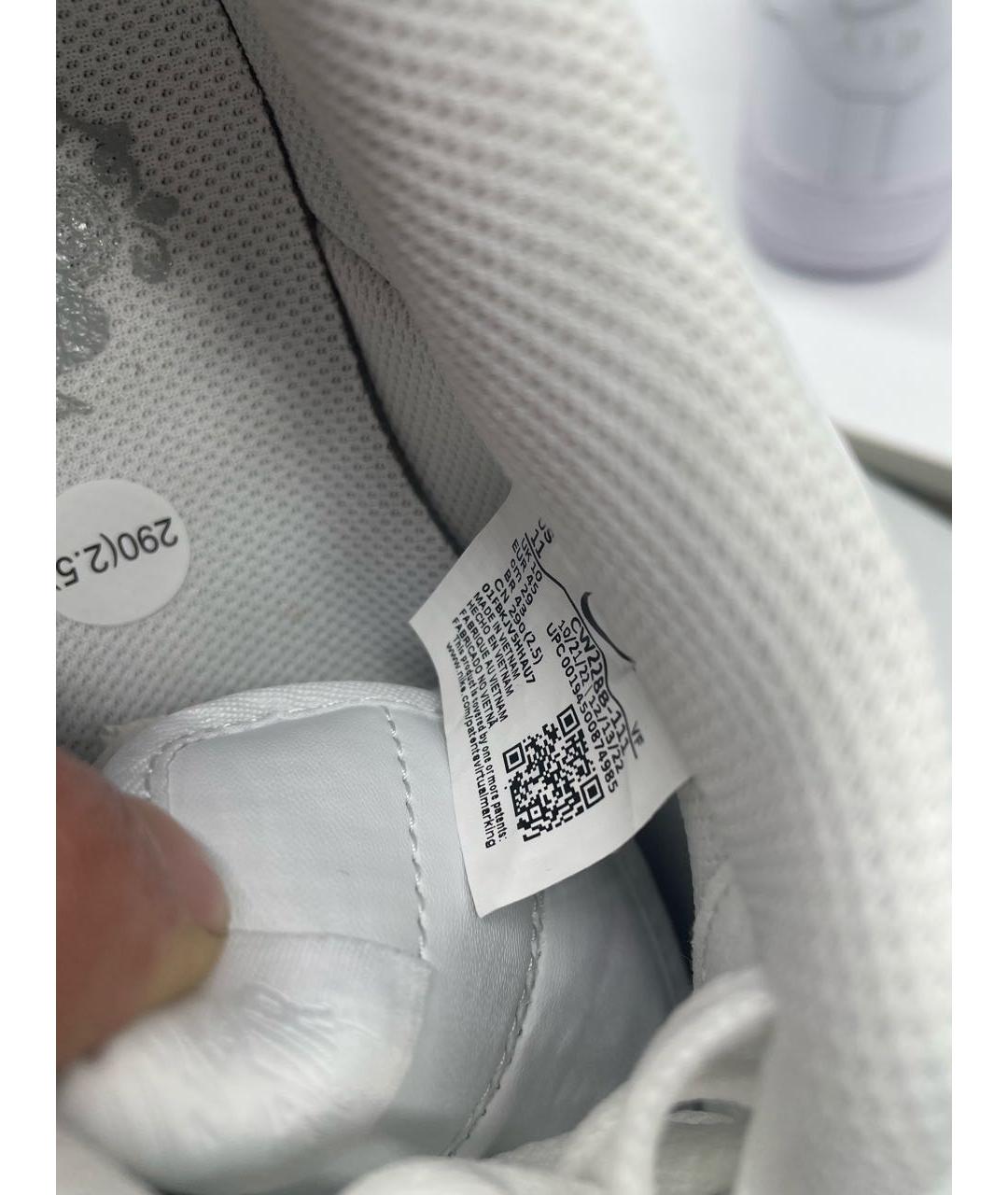 NIKE Белые кожаные низкие кроссовки / кеды, фото 5