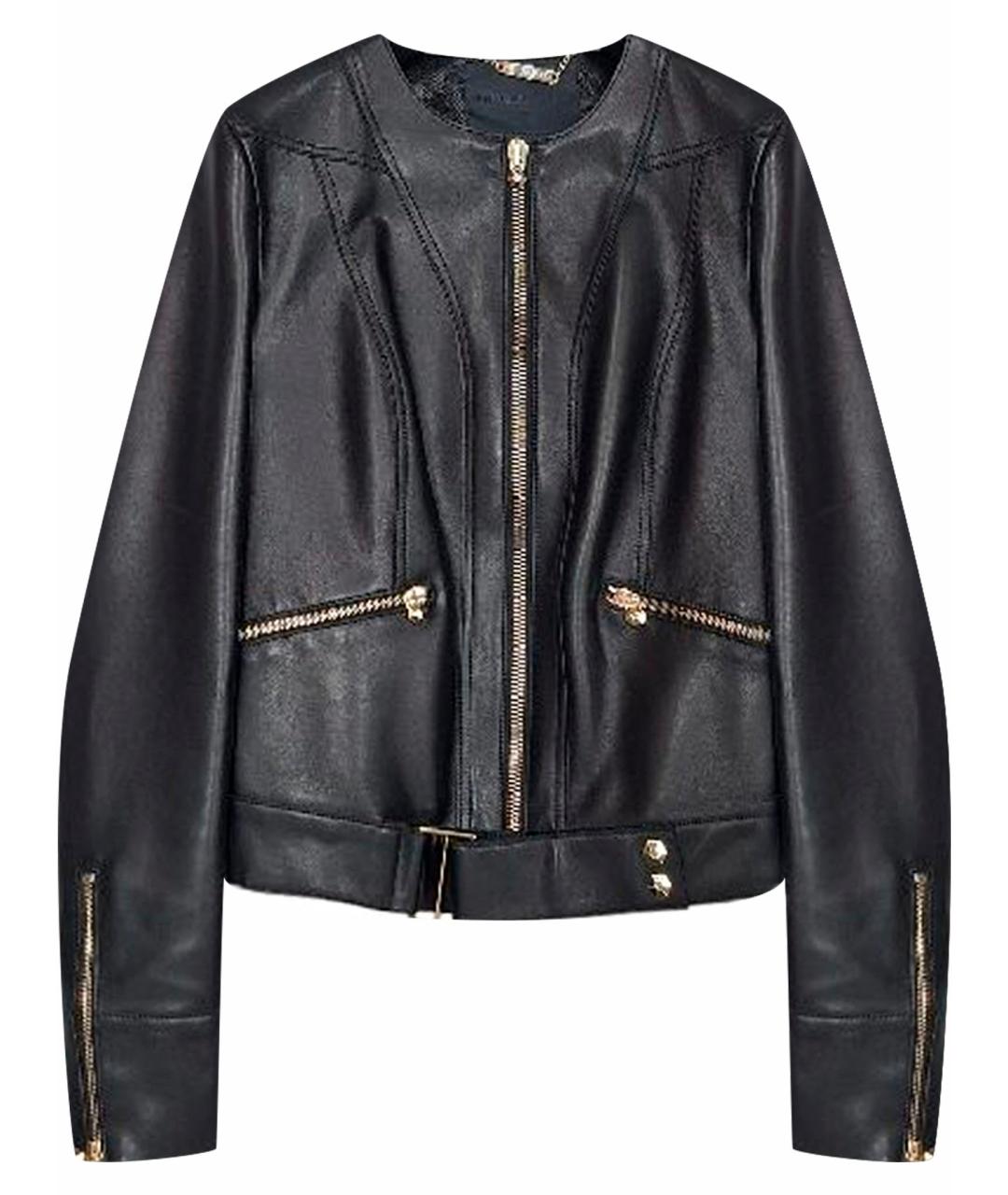 PHILIPP PLEIN Черная кожаная куртка, фото 1