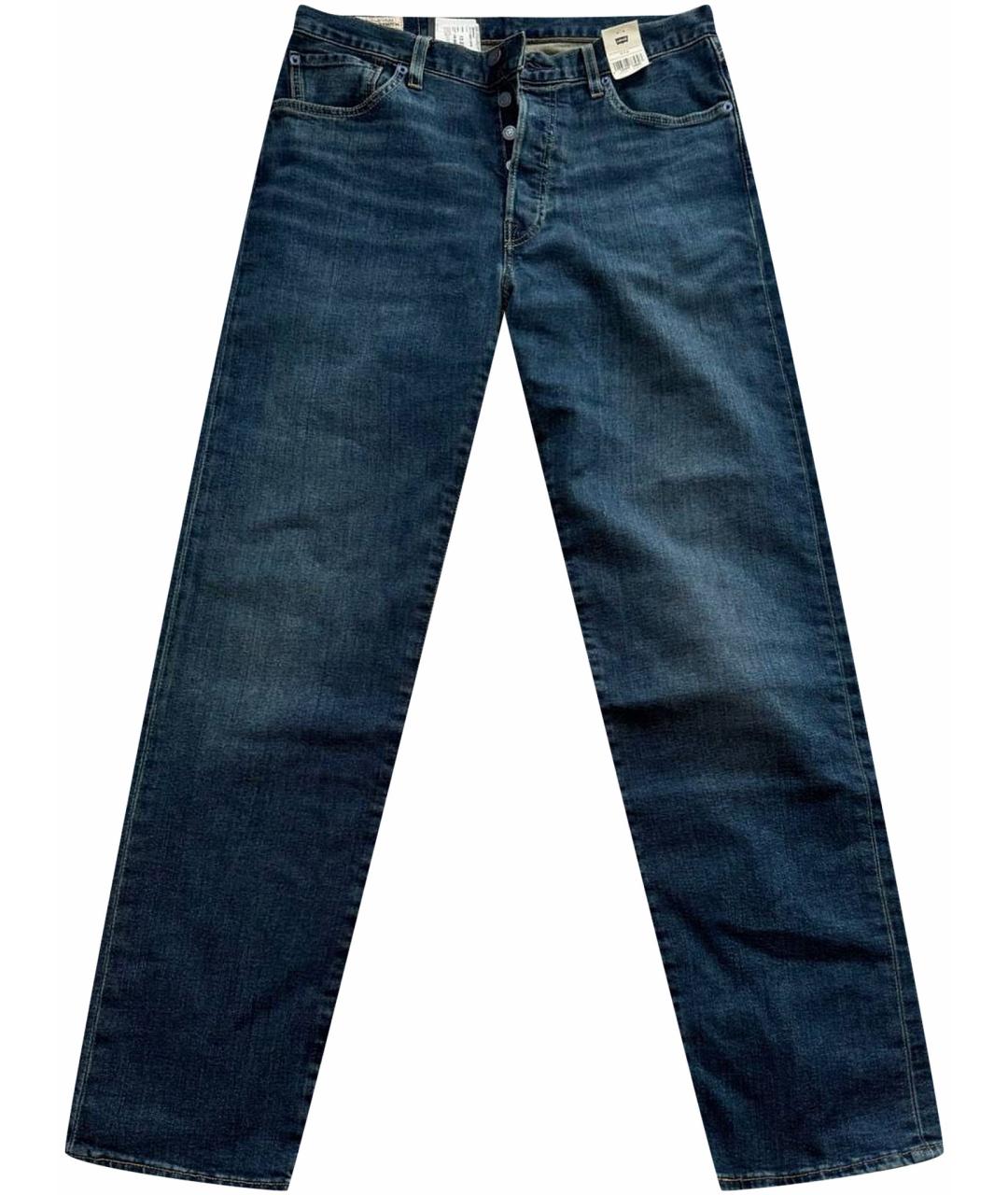 LEVI'S Темно-синие хлопко-полиэстеровые джинсы, фото 1