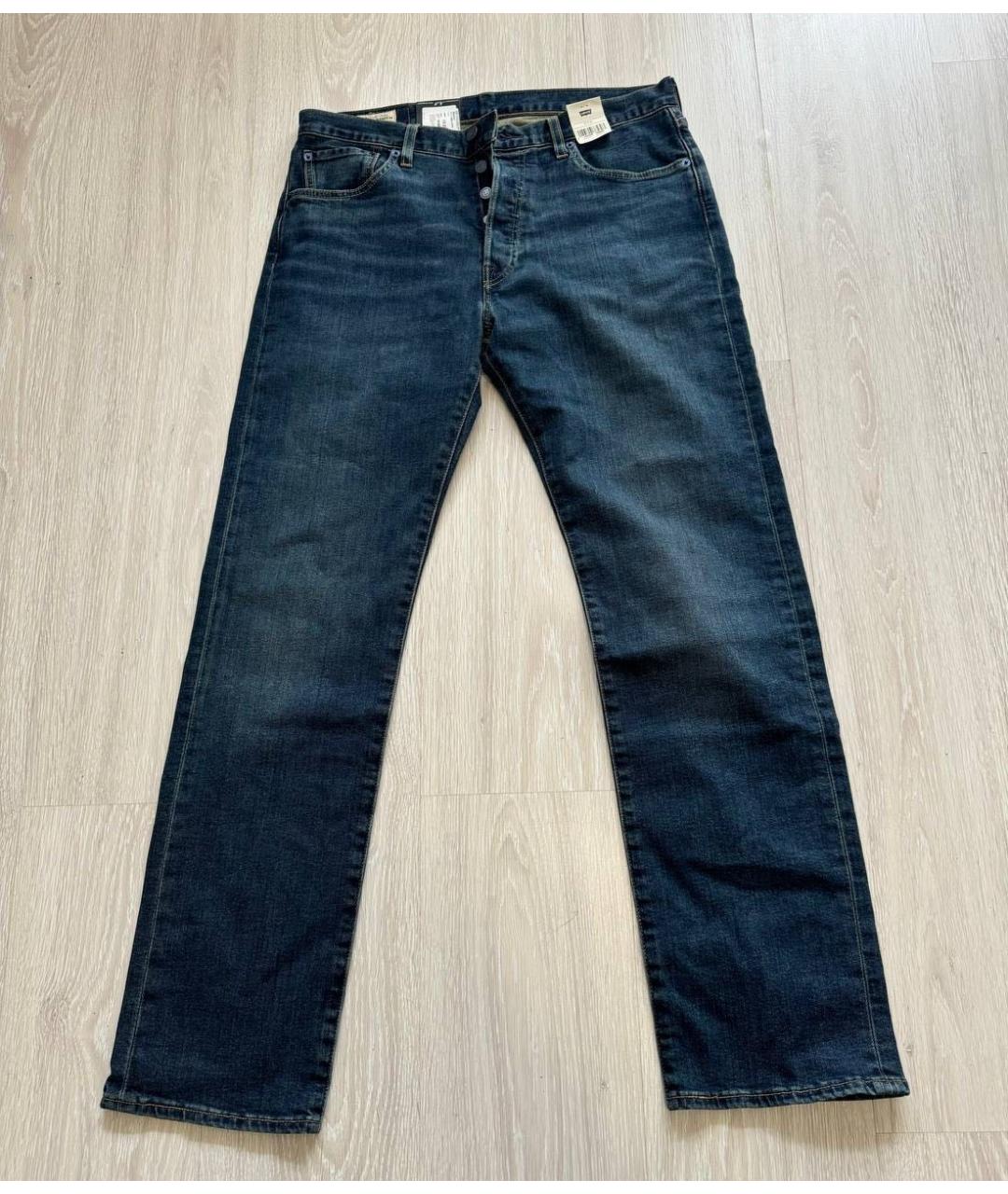 LEVI'S Темно-синие хлопко-полиэстеровые джинсы, фото 7