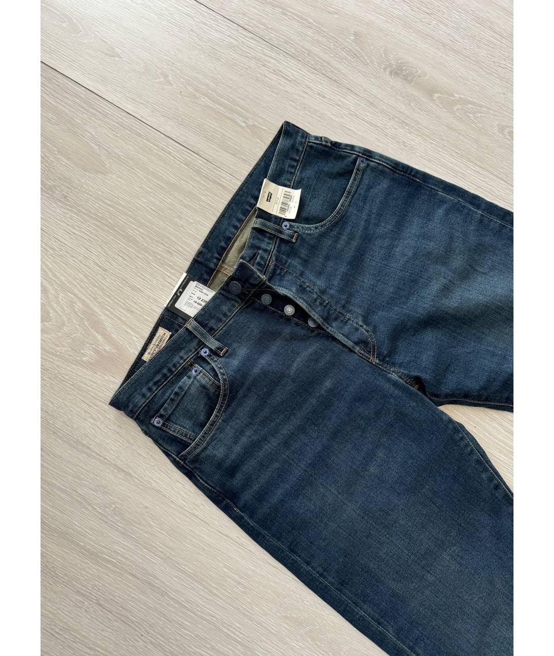 LEVI'S Темно-синие хлопко-полиэстеровые джинсы, фото 3