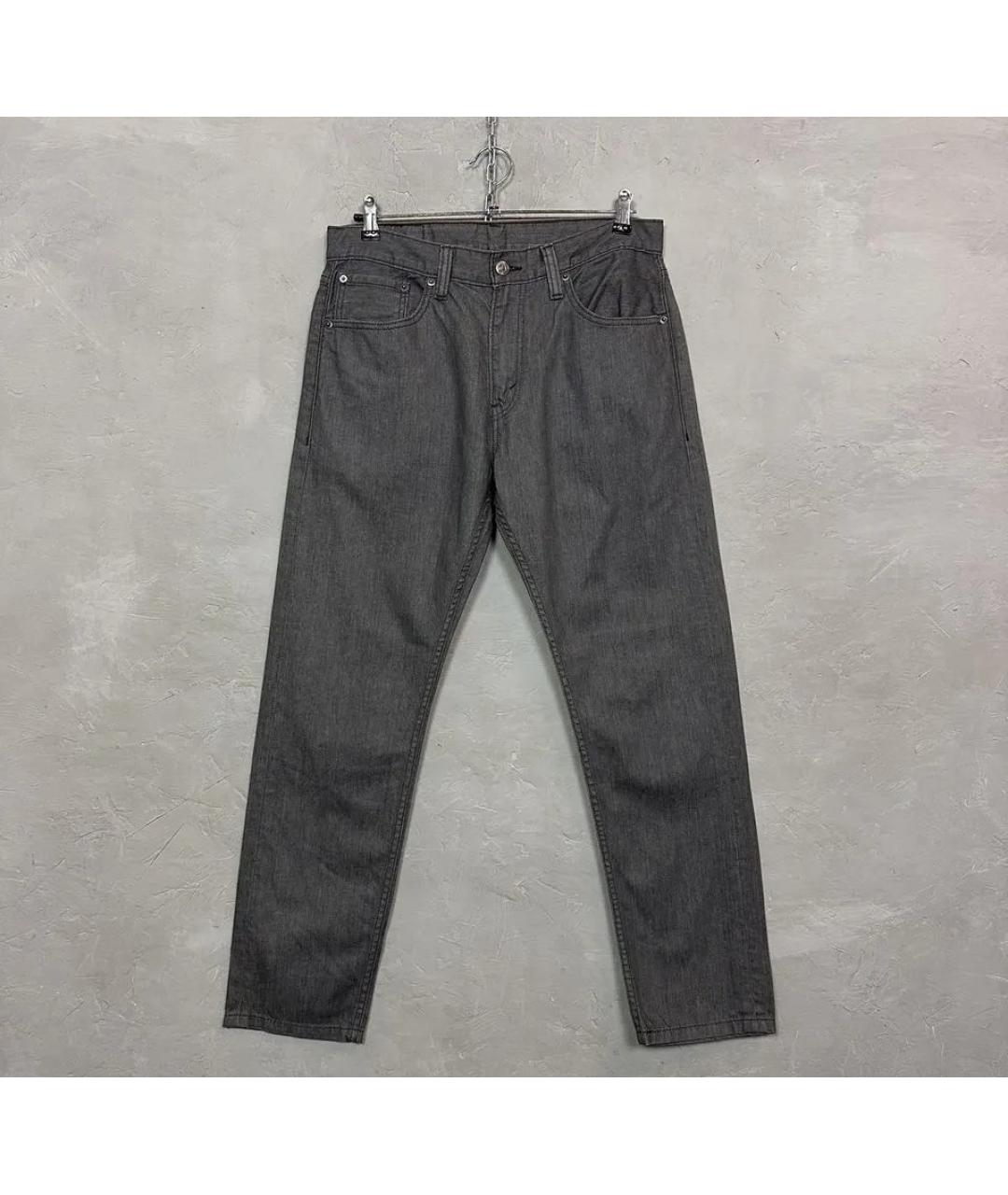 LEVI'S Серые хлопковые прямые джинсы, фото 8