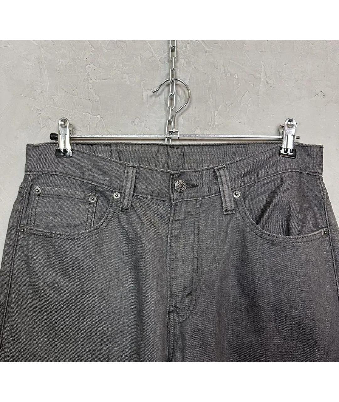 LEVI'S Серые хлопковые прямые джинсы, фото 5