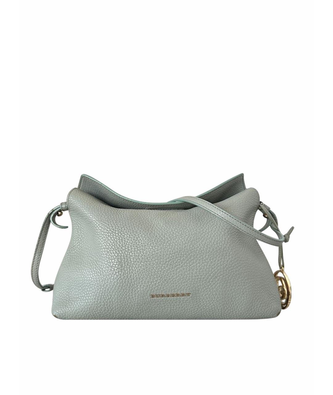 BURBERRY Голубая кожаная сумка тоут, фото 1
