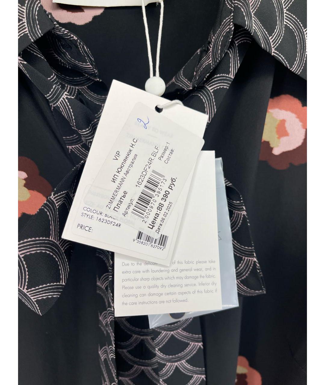 ZIMMERMANN Черное вискозное повседневное платье, фото 8