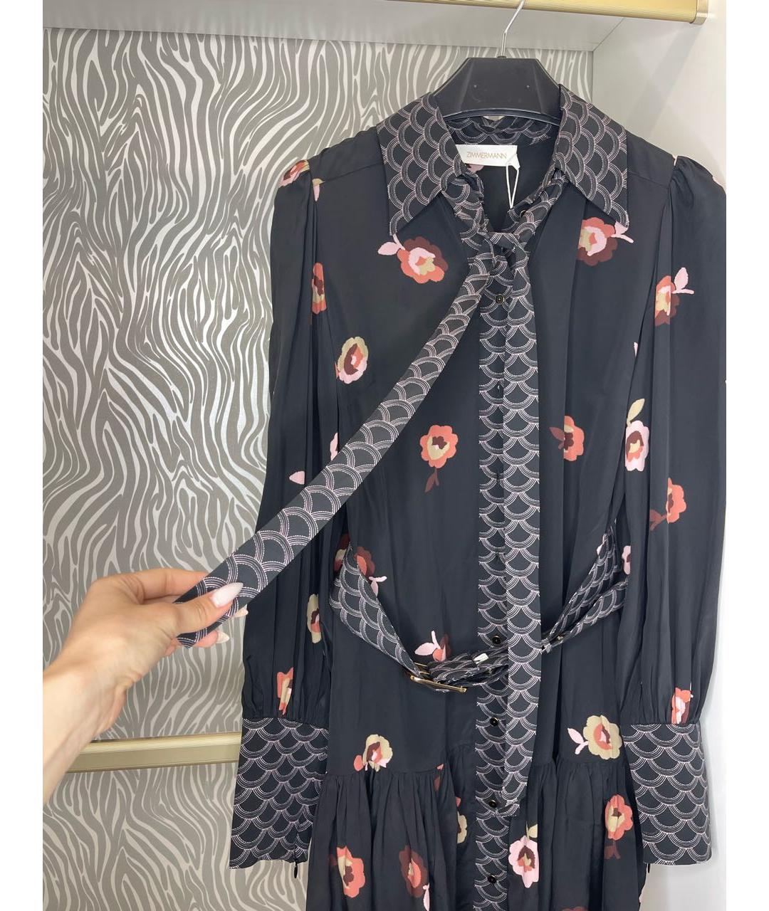 ZIMMERMANN Черное вискозное повседневное платье, фото 6