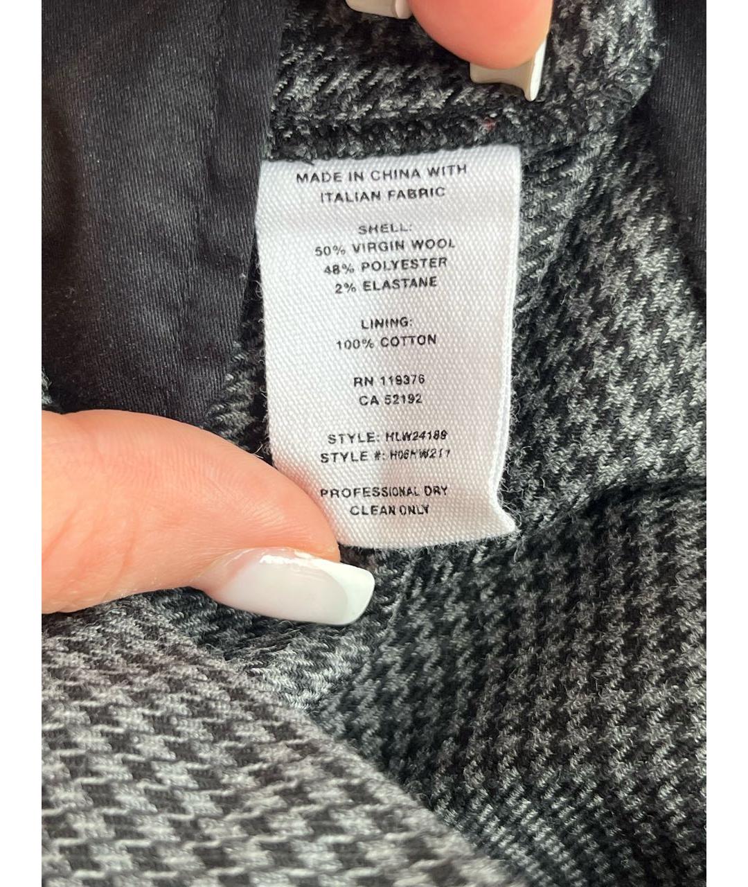 HELMUT LANG Серые прямые брюки, фото 6