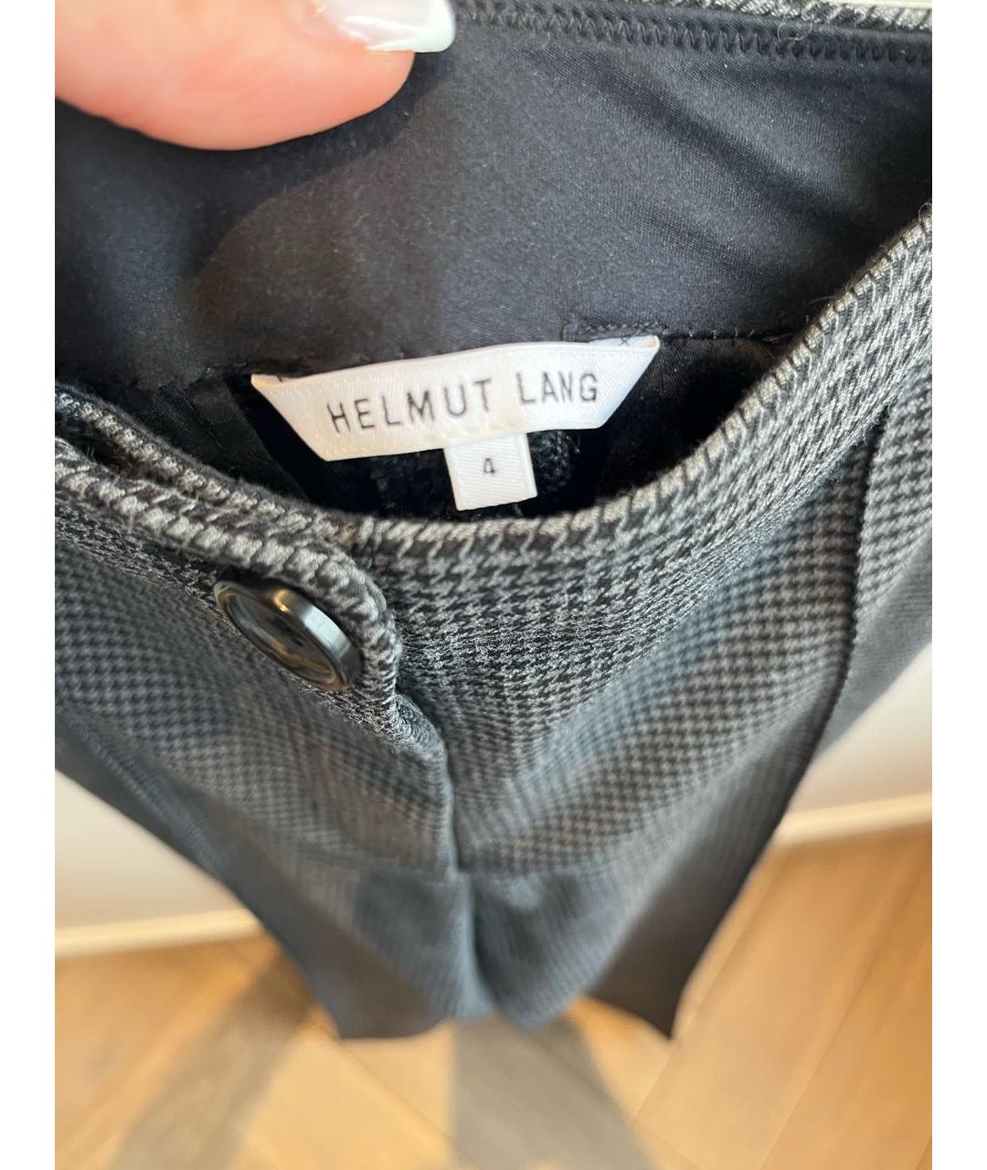 HELMUT LANG Серые прямые брюки, фото 3